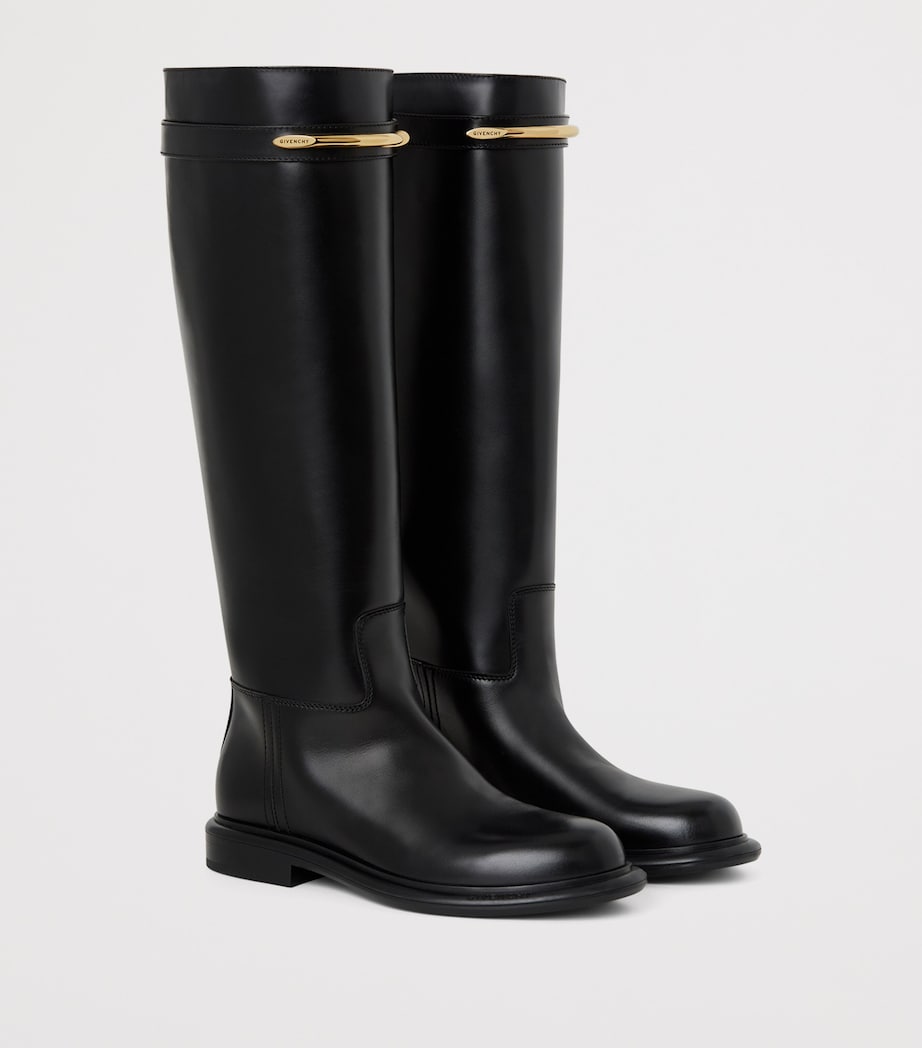 Givenchy Leather Knee-High Riding Boots Image 3