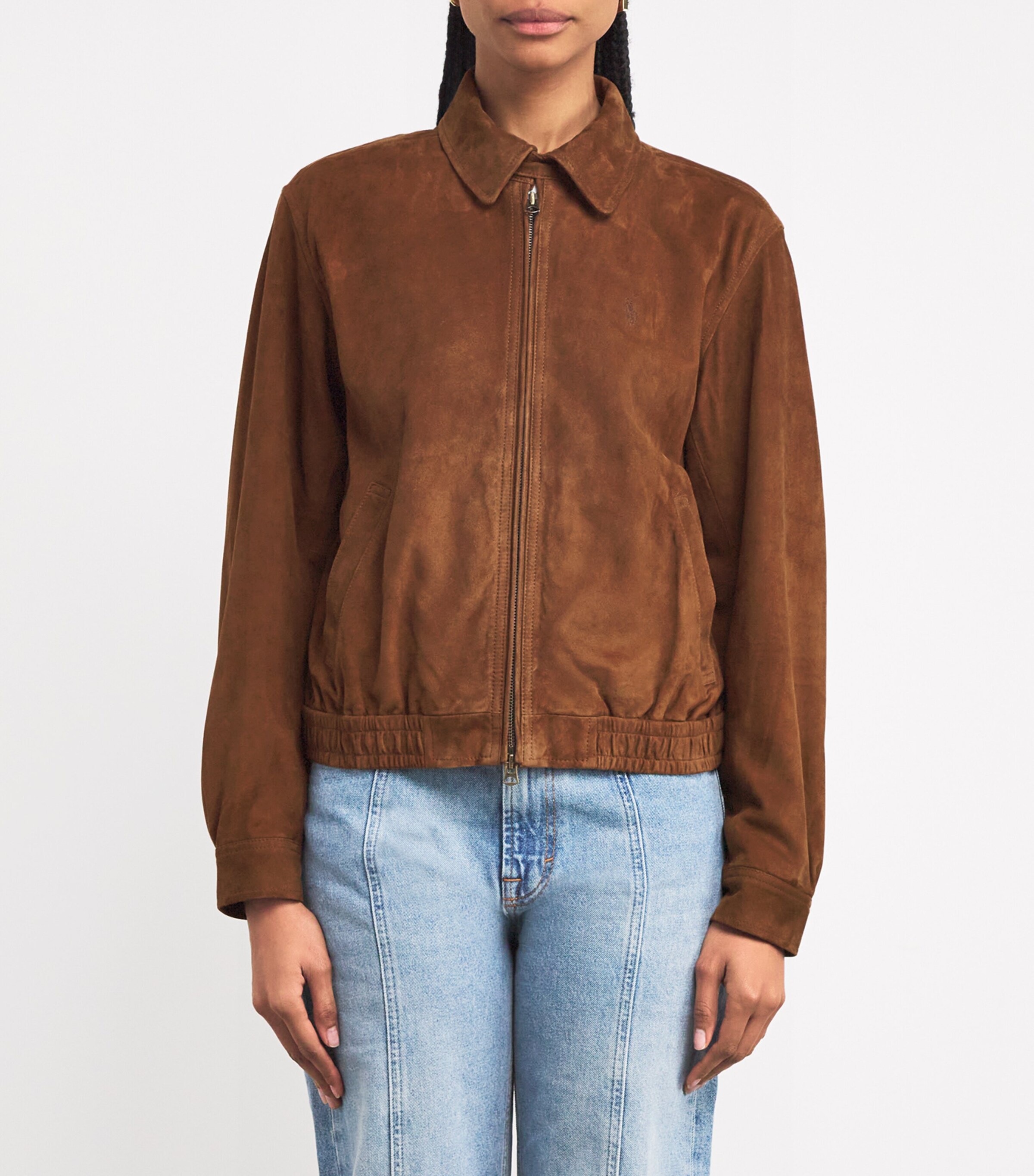 Polo Ralph Lauren Brown Suede Zip-Up Jacket | Harrods US
