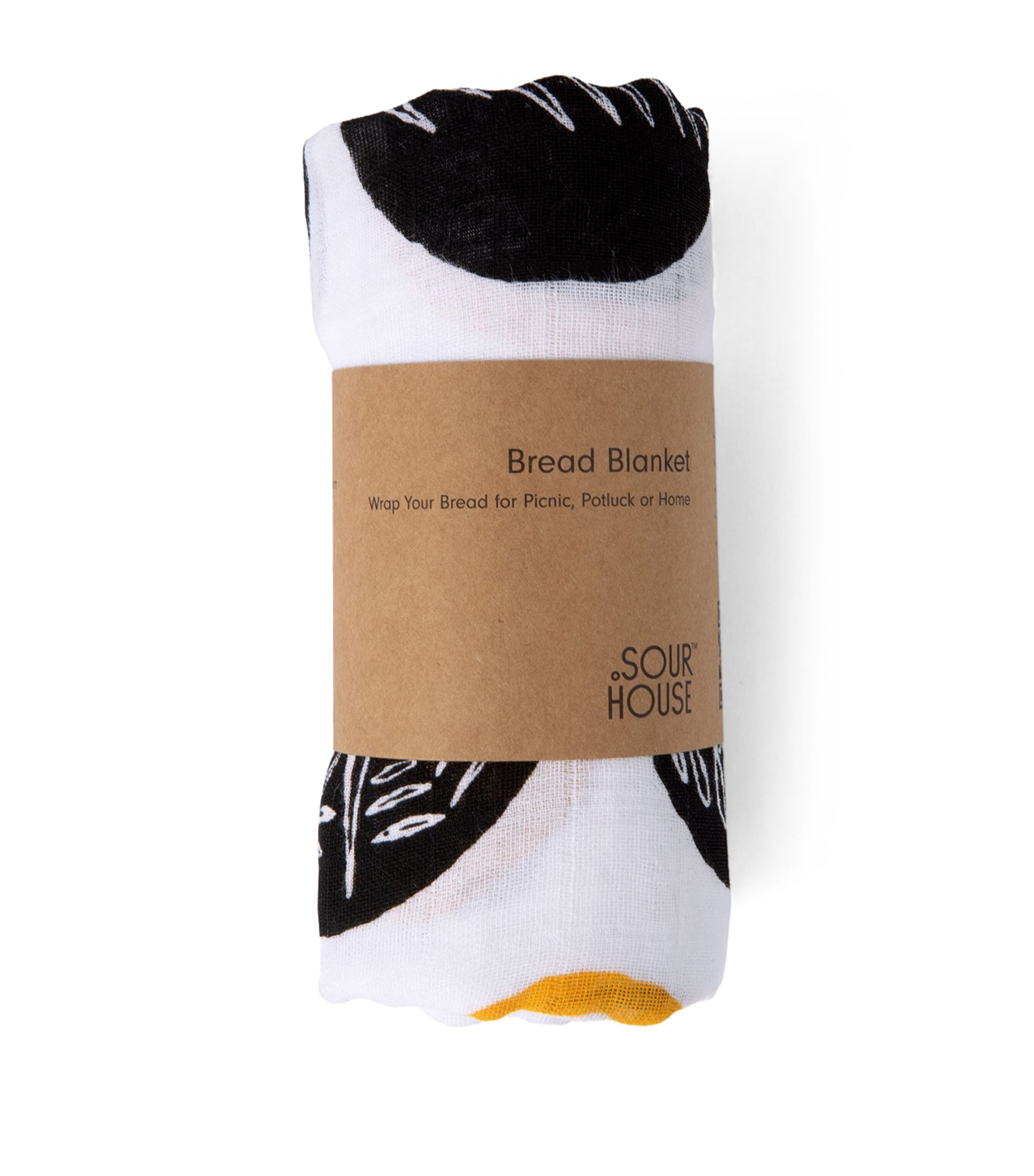 Cotton Bread Blanket BLACK AND GOLD Image 1