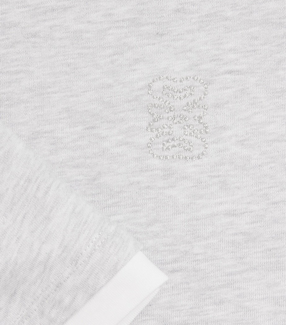 Sandro Paris Womens Cotton Logo T-Shirt Grey Image 6