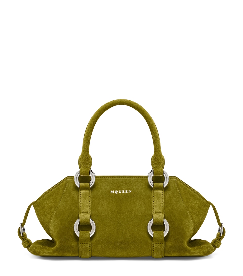 McQueen Small Suede Farringdon Top-Handle Bag
