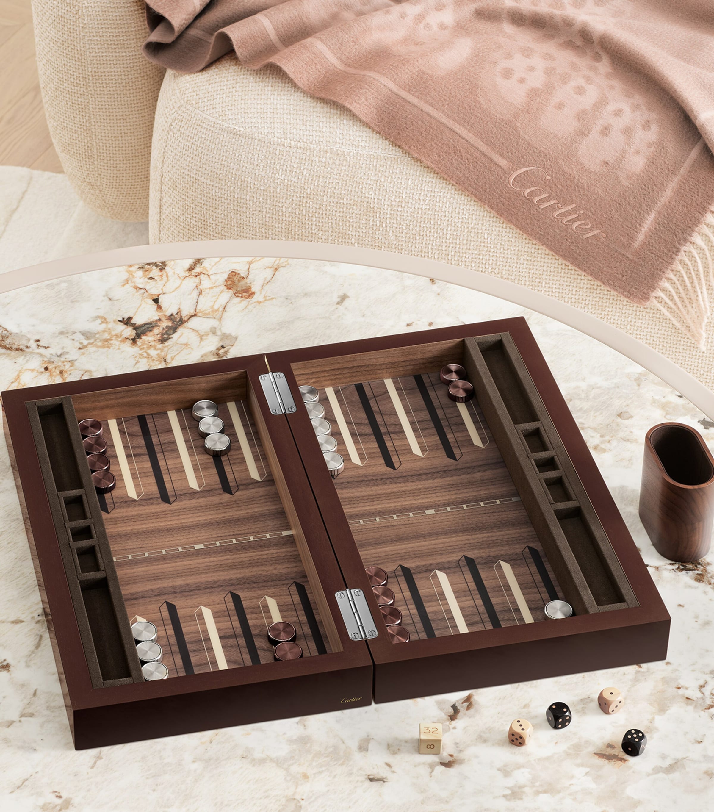 Santos de Cartier Backgammon Set BROWN Image 5