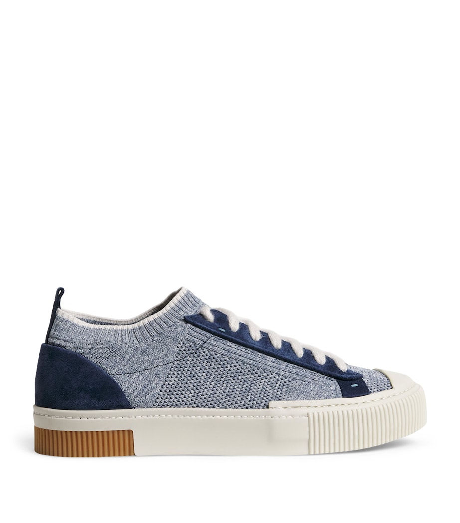 Knitted Tennis Sneakers BLU Image 1