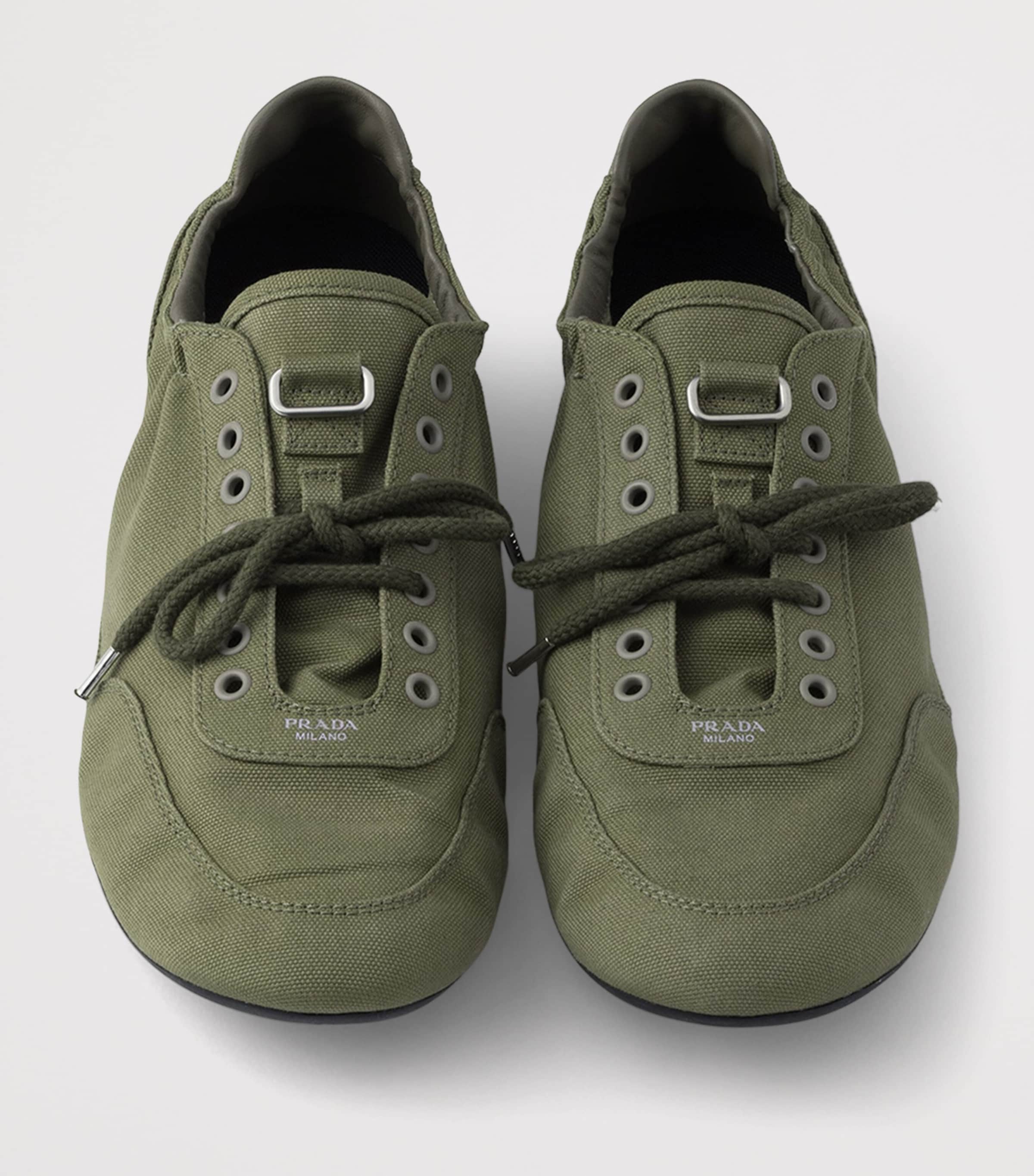 Prada Canvas Collapse Sneakers Image 4