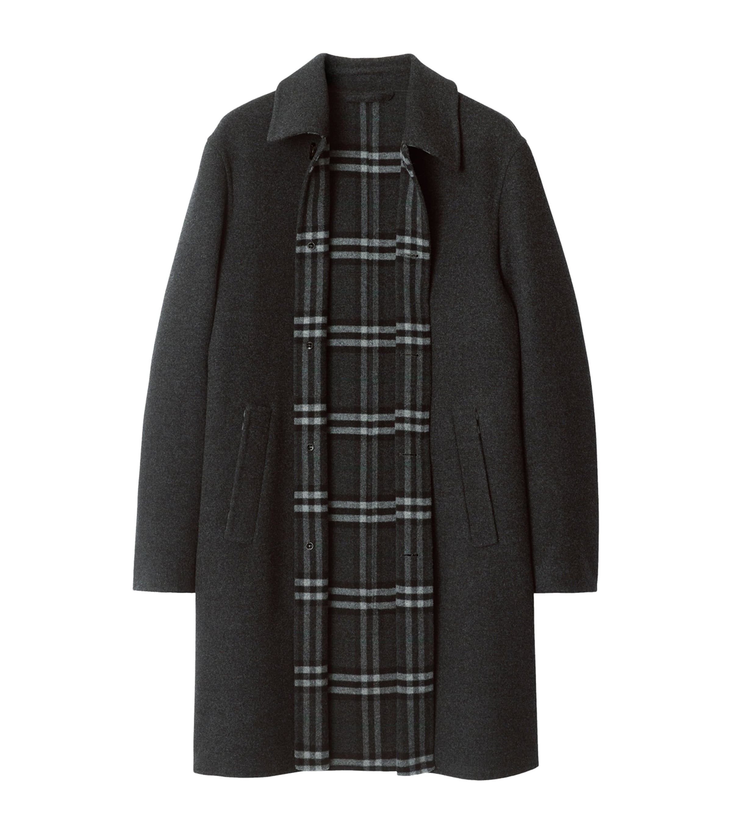 Wool Mid-Length Car Coat CHARCOAL/CHARCOAL CK Image 5