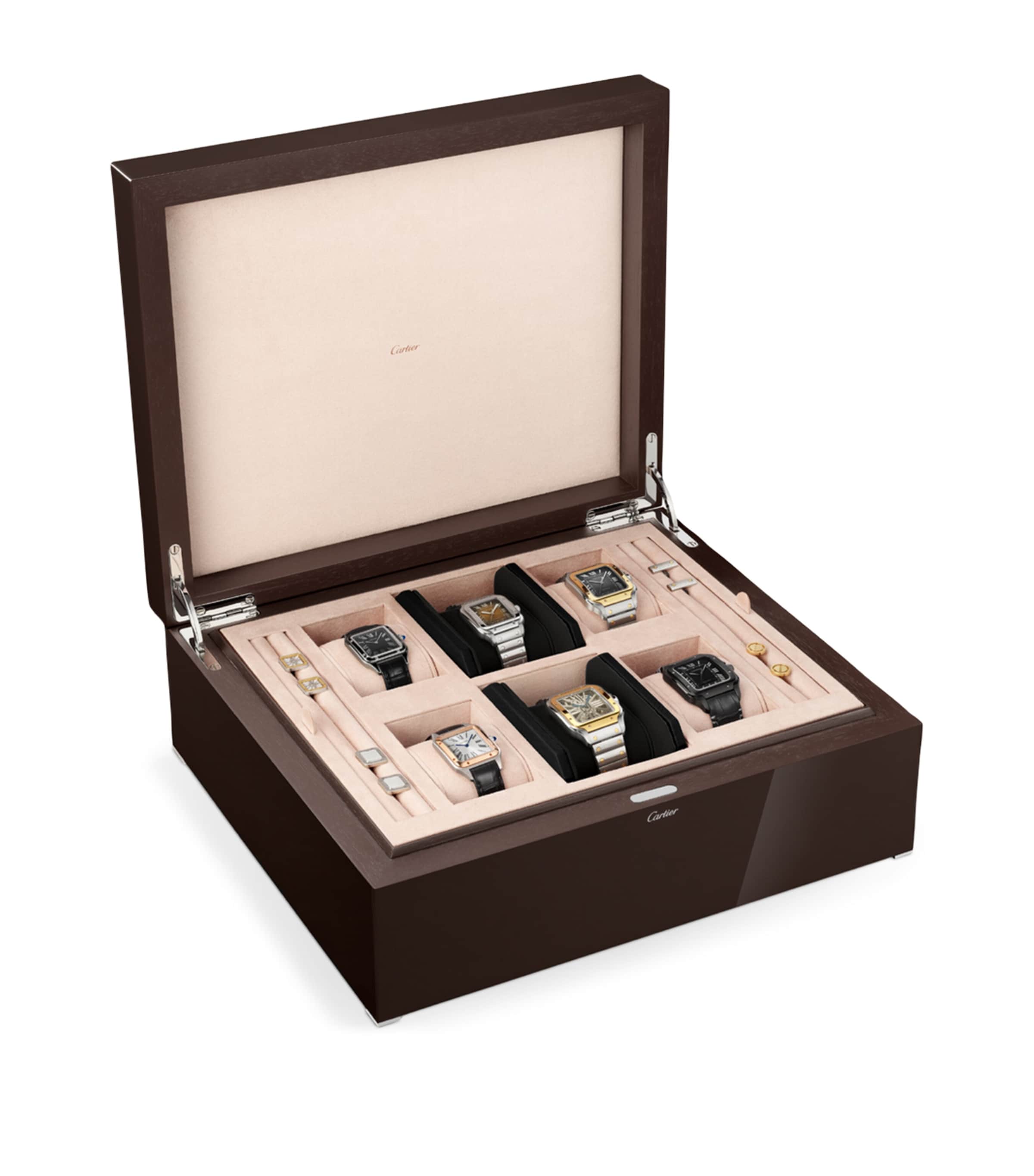 Cartier Santos de Cartier Watch and Cufflinks Box | Harrods UK