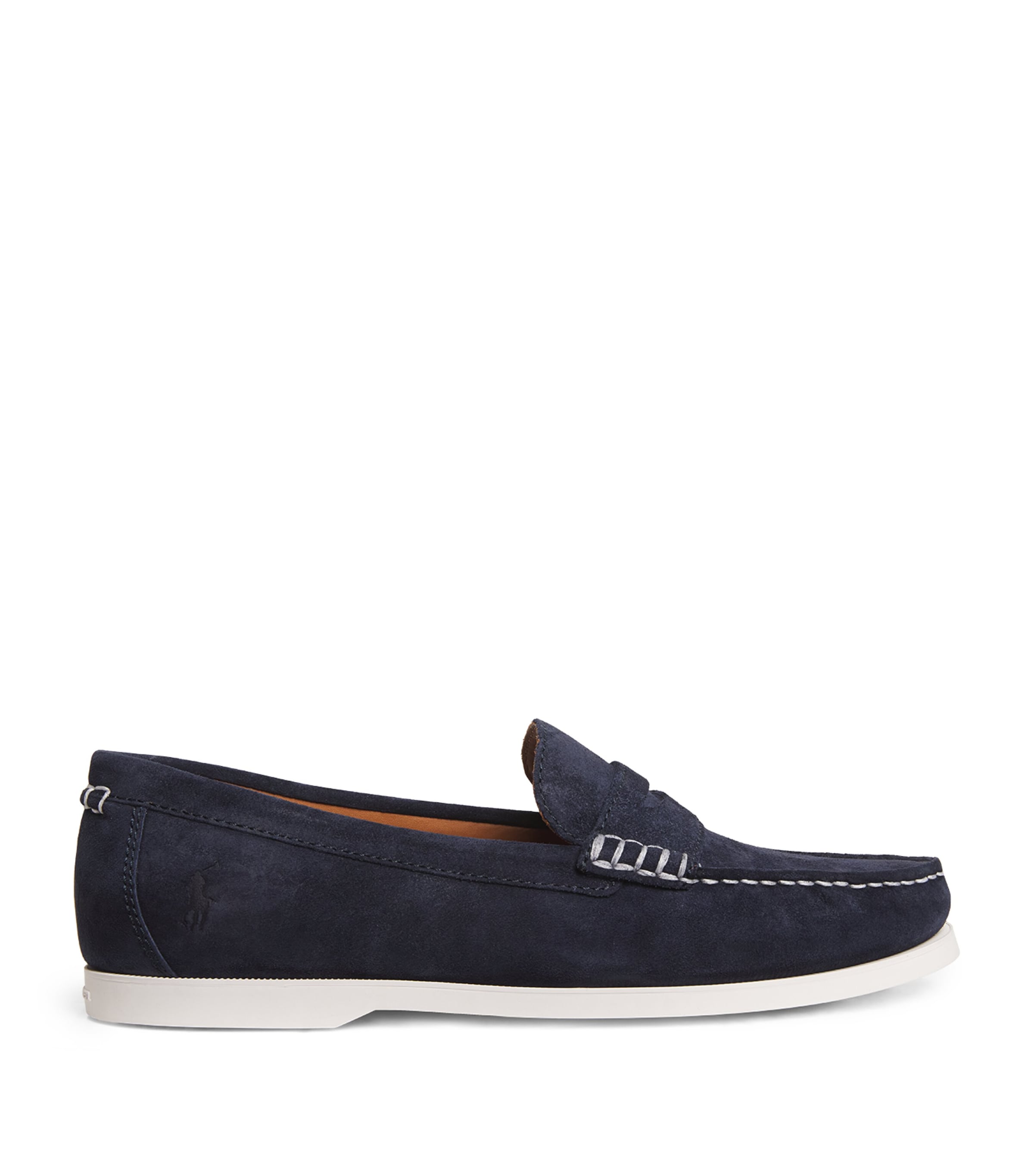 Polo Ralph Lauren Suede Merton Loafers In Navy