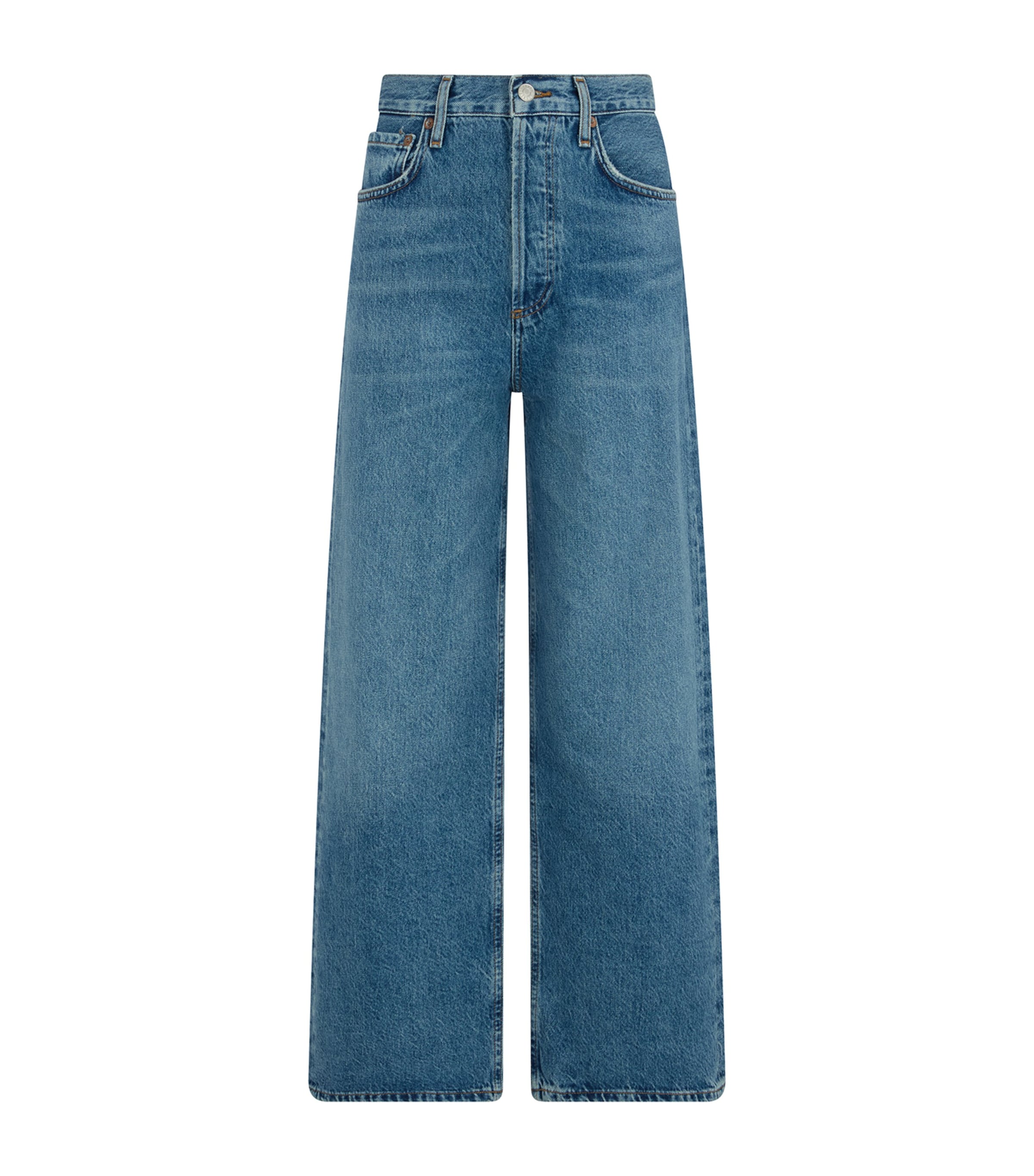 Agolde Wilder Mid-rise Straight-leg Jeans In Blue