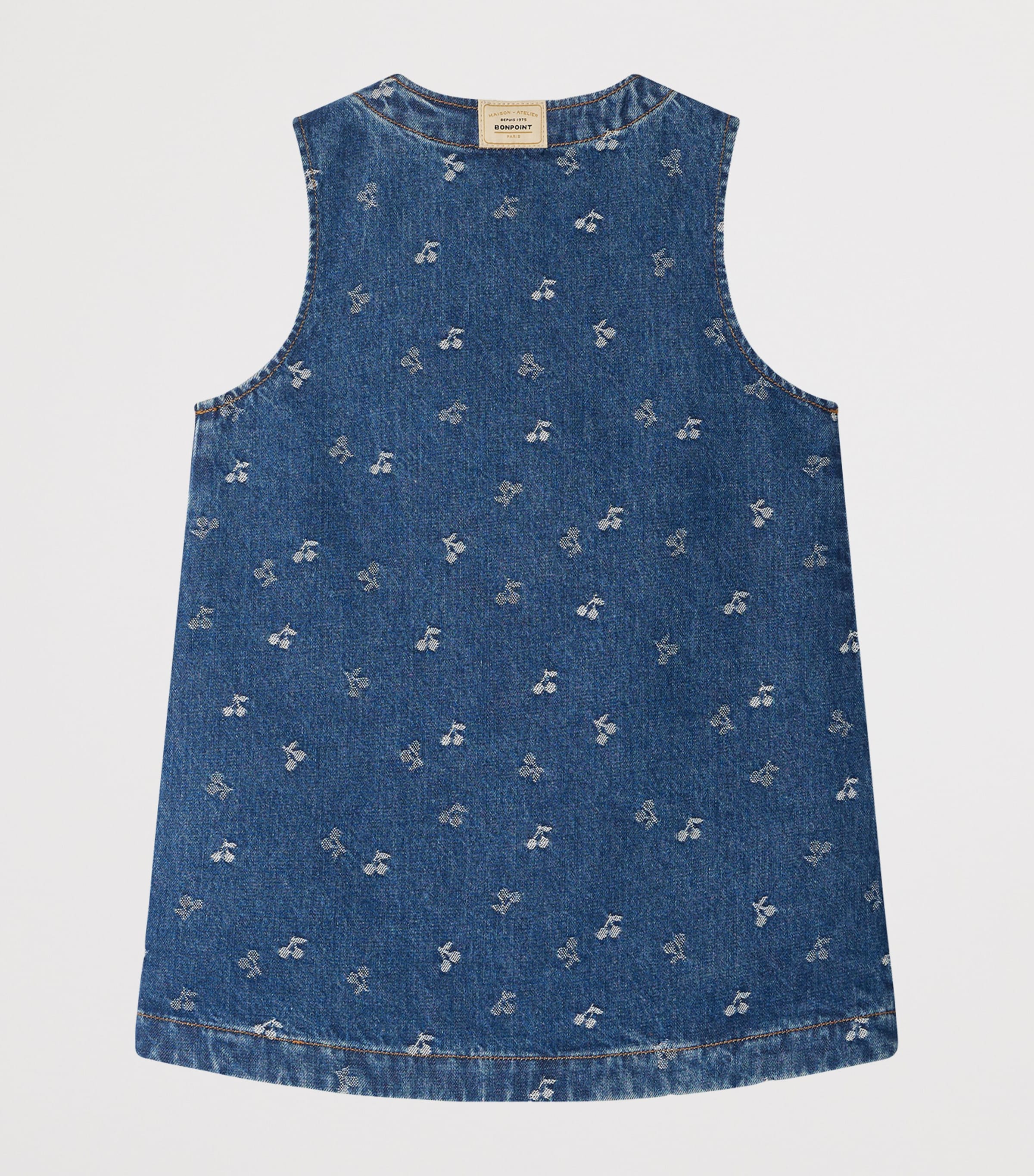 Denim Cherry Print Jette Dress (10-14 Years) IMP JEAN CLAIR Image 2