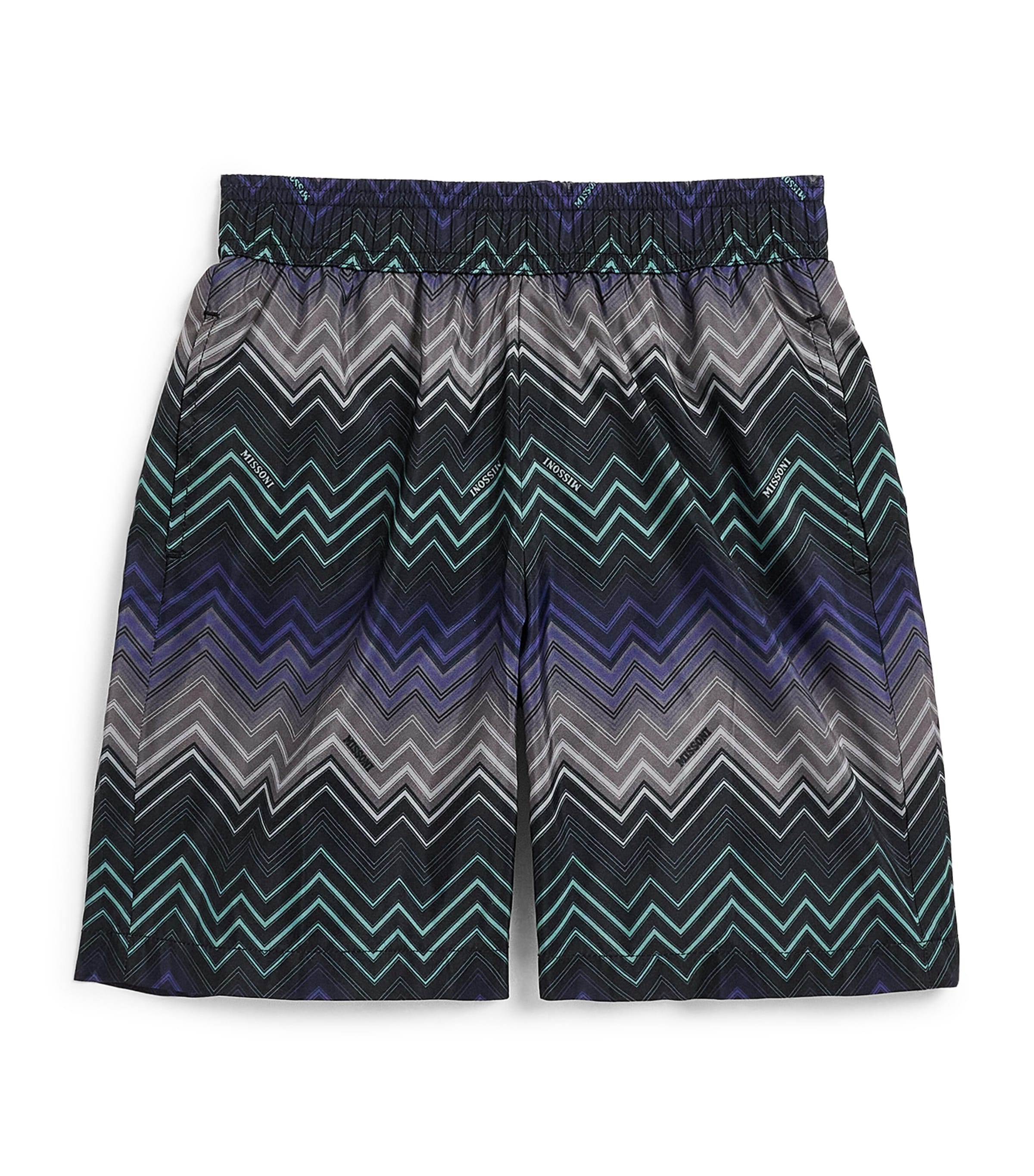 Missoni Kids Zigzag Swim Shorts (4-14 Years) Blu/multicolor Image 2