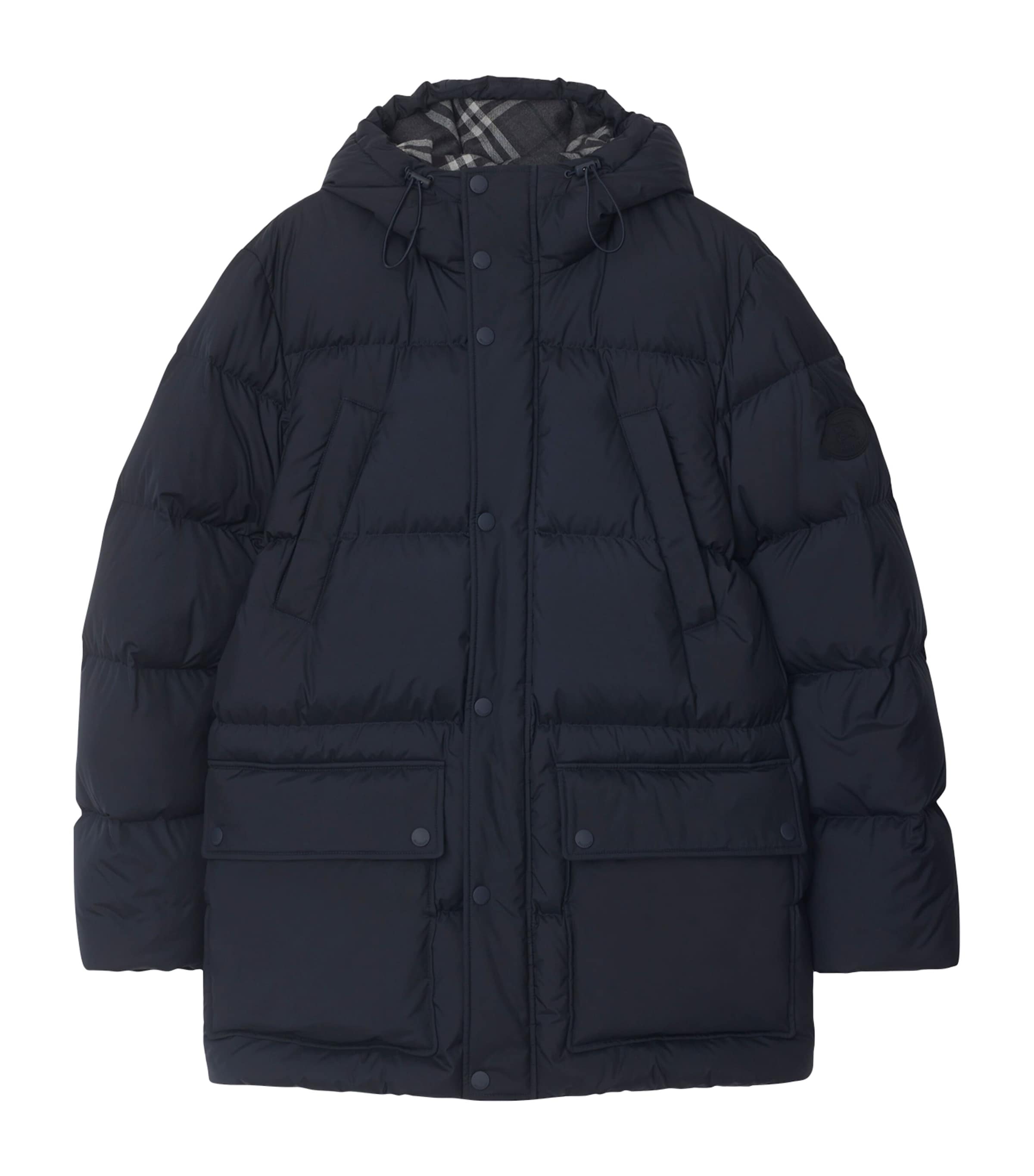 Hooded Down Puffer Jacket NAVY Image 1