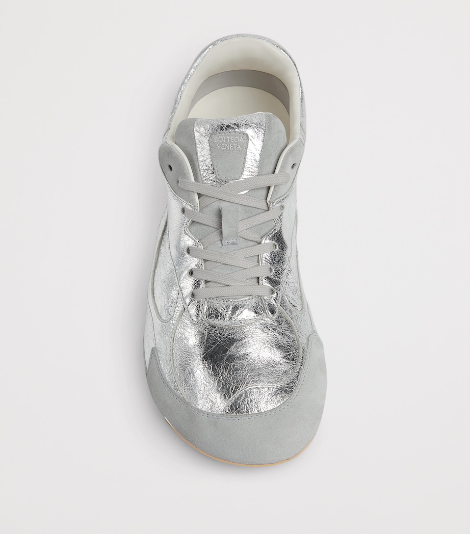 Bottega Veneta Metallic Leather Orbit Flash Sneakers Image 7