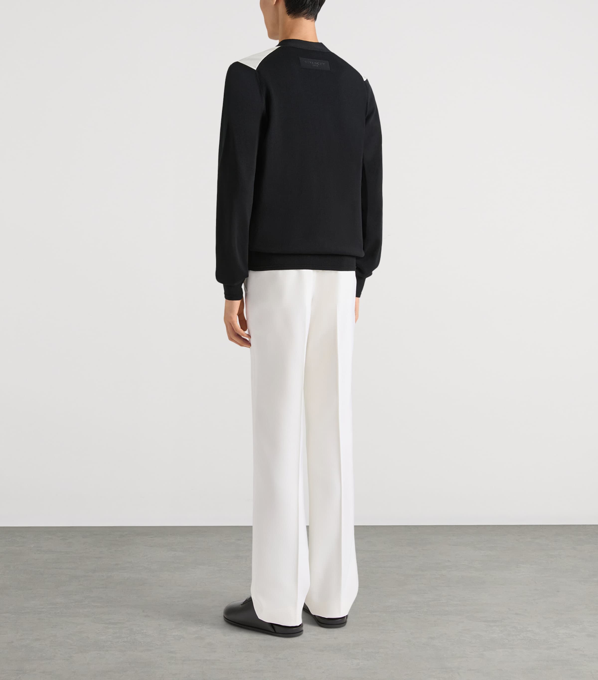 Cotton Floral Print Cardigan BLACK/IVORY Image 3