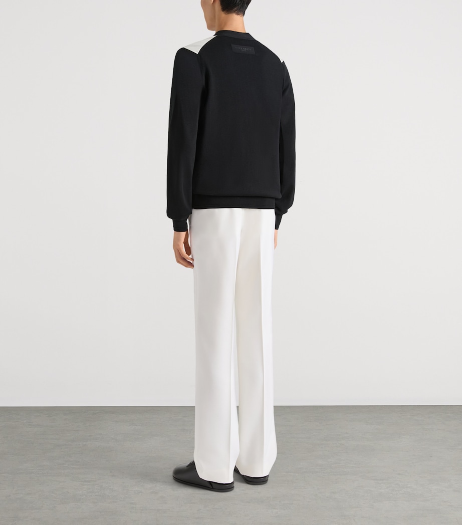 Cotton Floral Print Cardigan BLACK/IVORY Image 3