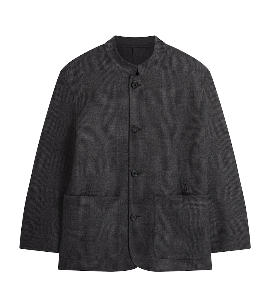 Wool Reversible Double-Faced Driving Jacket 013CHARCOAL MELANGE Image 2