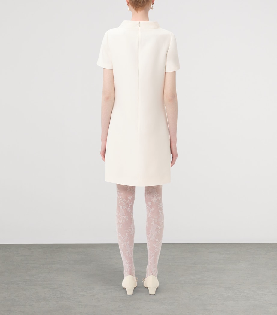 Wool-Silk Embellished Mini Dress A03 Image 4