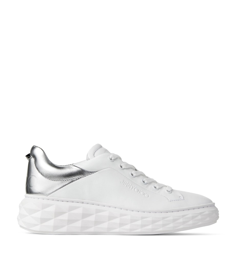 Diamond Light Maxi Leather Sneakers V WHITE/SILVER Image 1