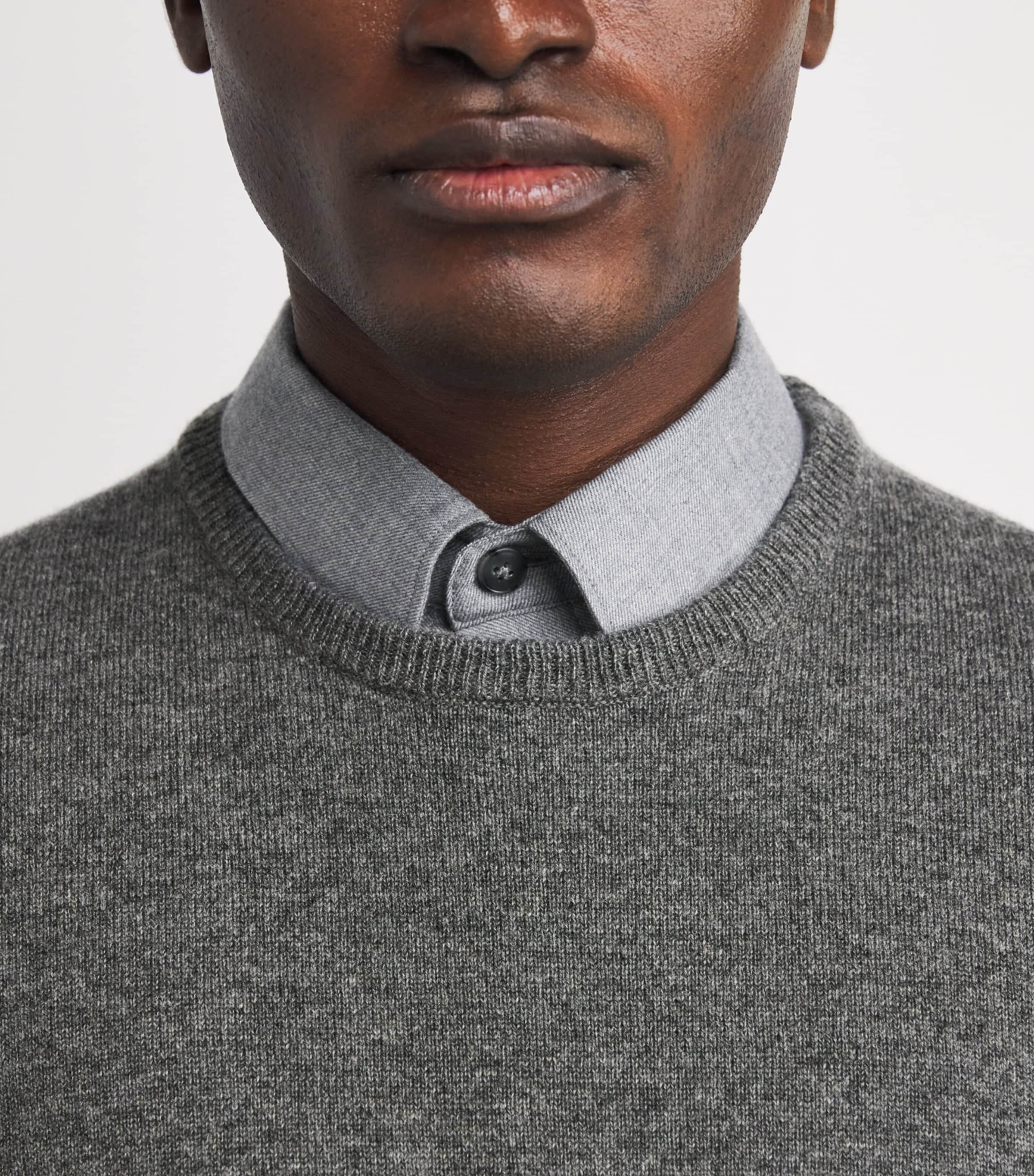 Cashmere Crew-Neck Sweater GREY HTR Image 6