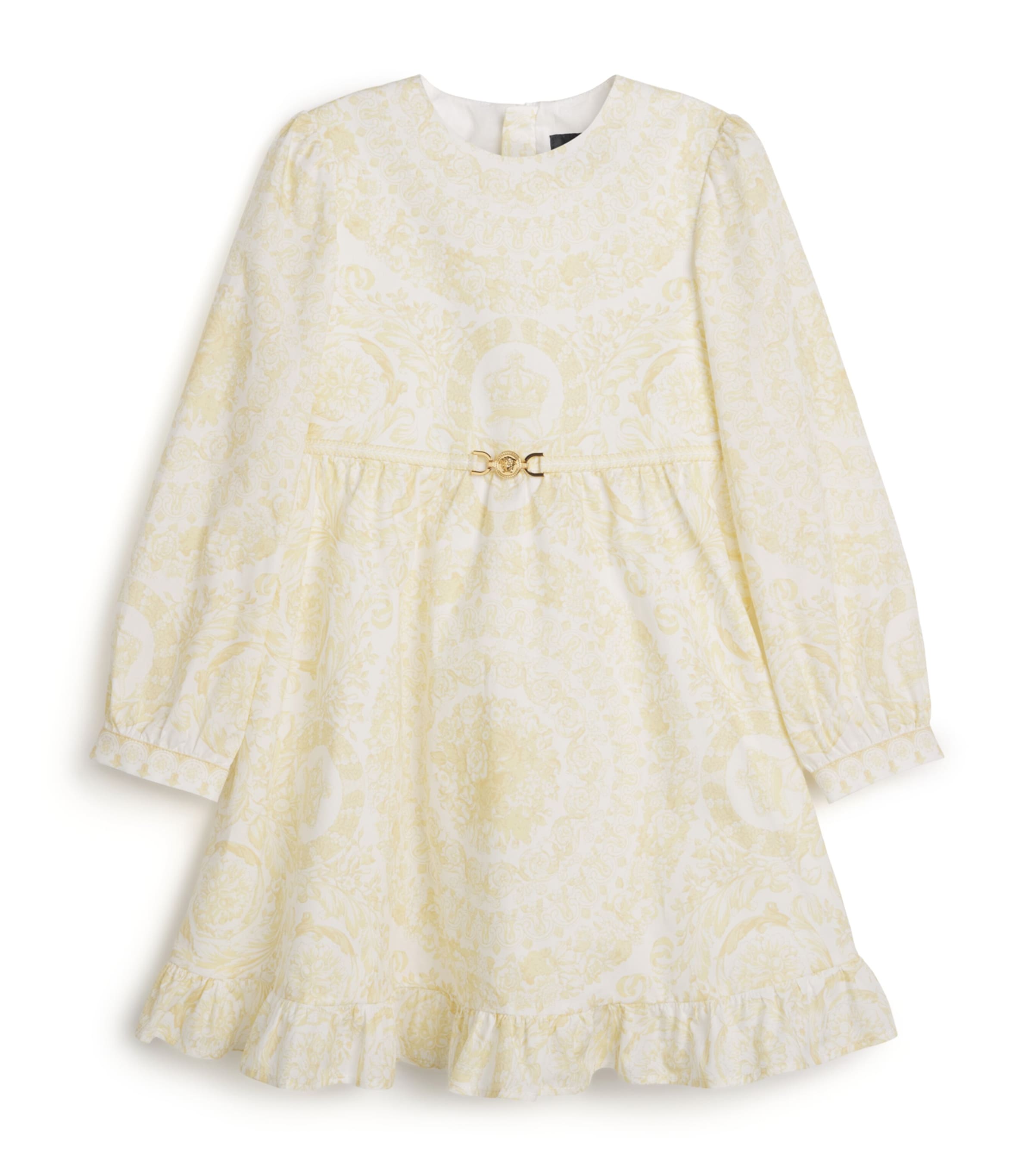 Cotton Poplin Barocco Dress (12 Months - 5 Years) 5Y570 WSHED OUT GOLD Image 1