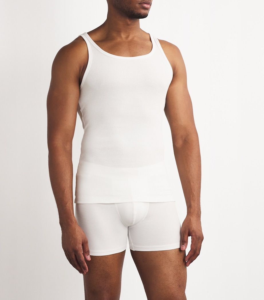 Cotton Ribbed Tank Tops (Pack of 3) CHALK Image 2