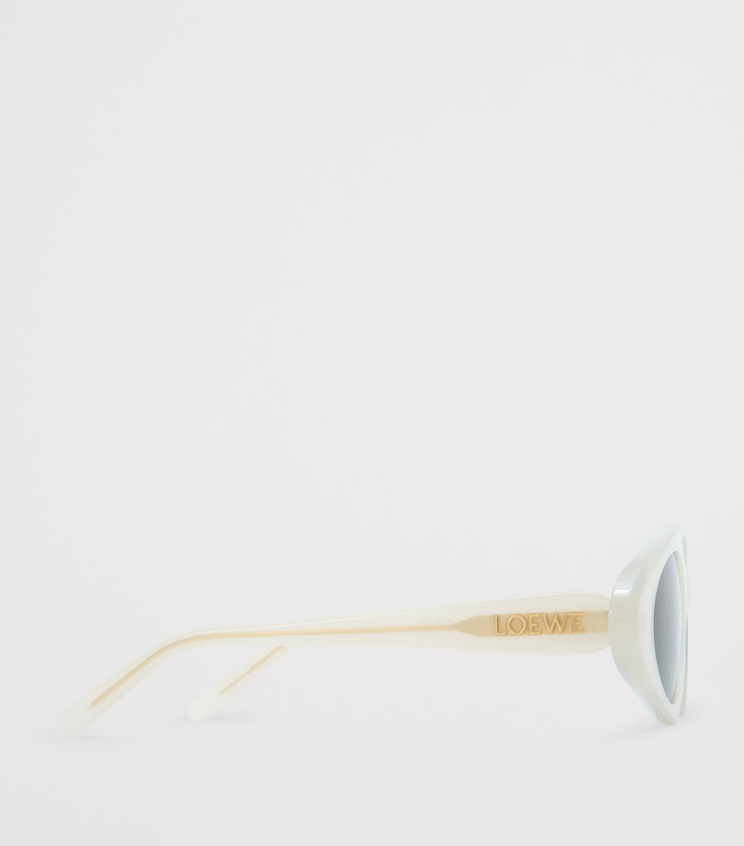 Triangle Slim Sunglasses MILKY IVORY Image 3