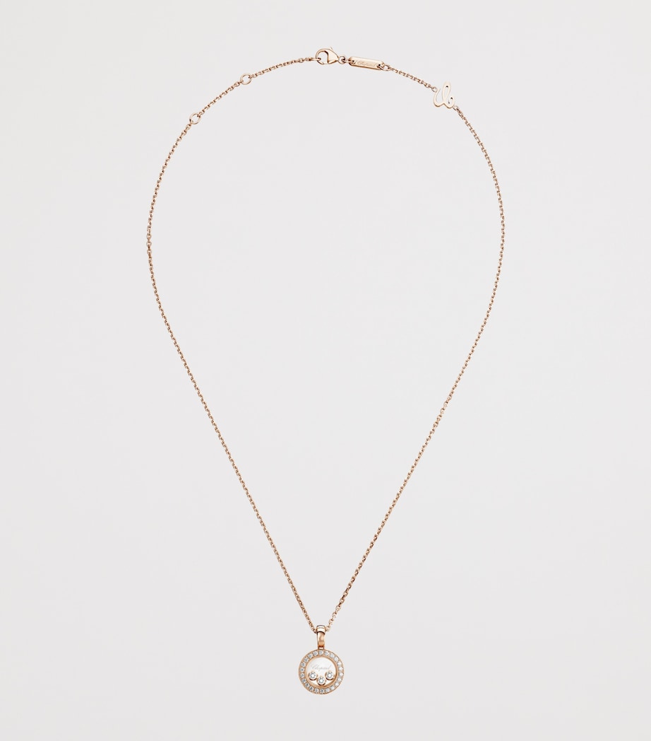 Rose Gold and Diamond Happy Diamonds Icons Pendant Necklace 18K ROSE GOLD Image 3