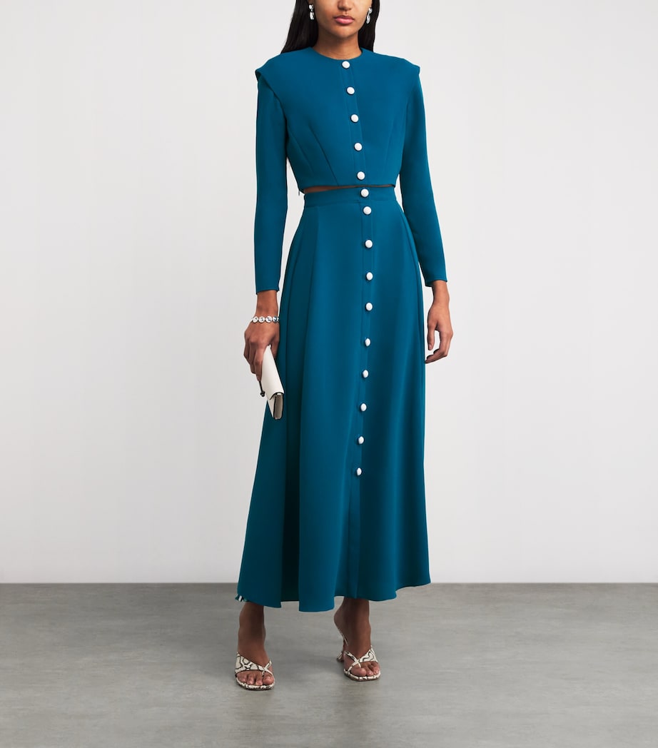 Georgette Jab Midi Skirt LAGUNA BLUE Image 2