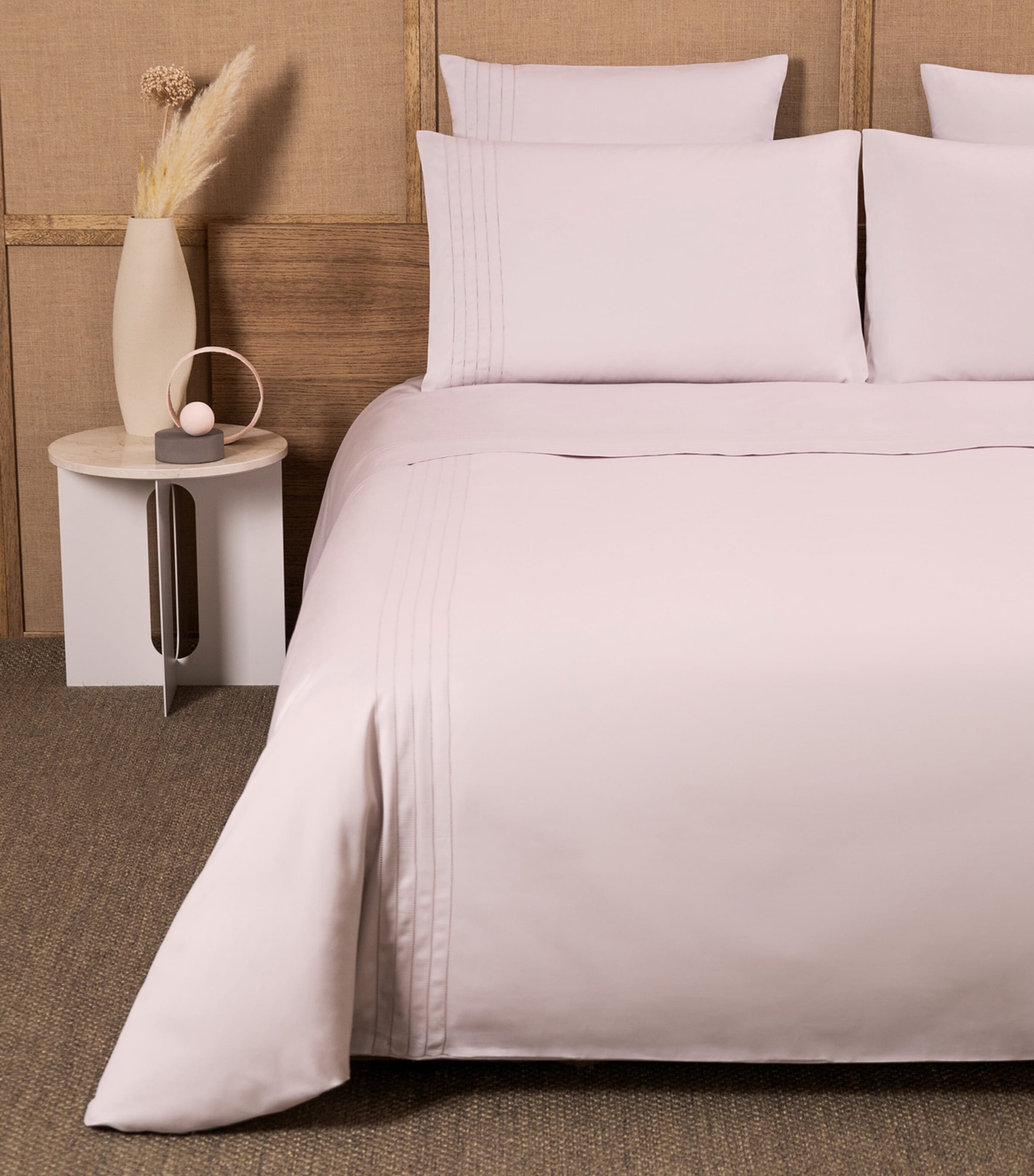 Frette Lush Ajour Super King Oxford Duvet Cover In Pink