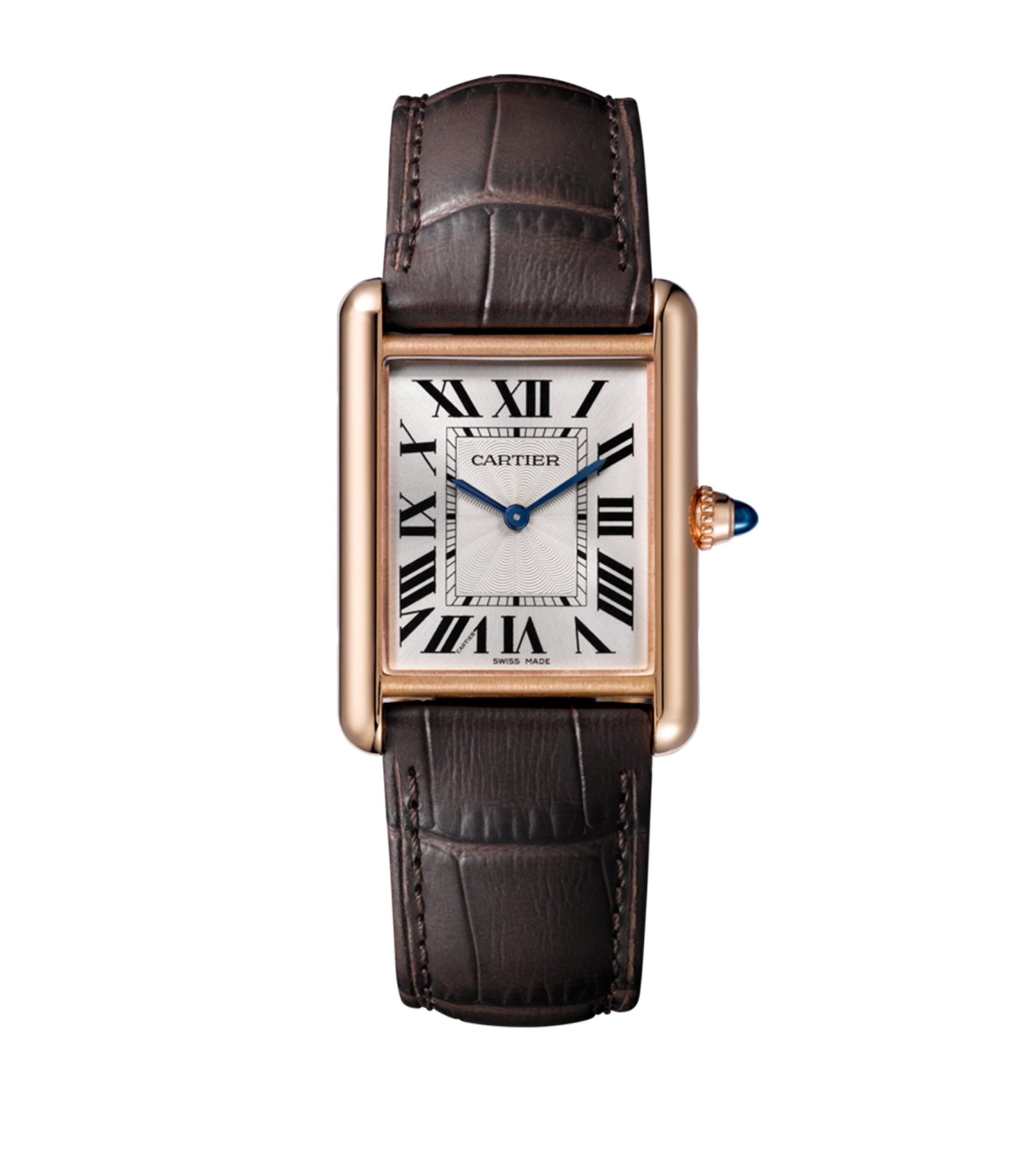 Cartier Large Pink Gold Tank Louis Cartier Watch 25mm Grey Image 2