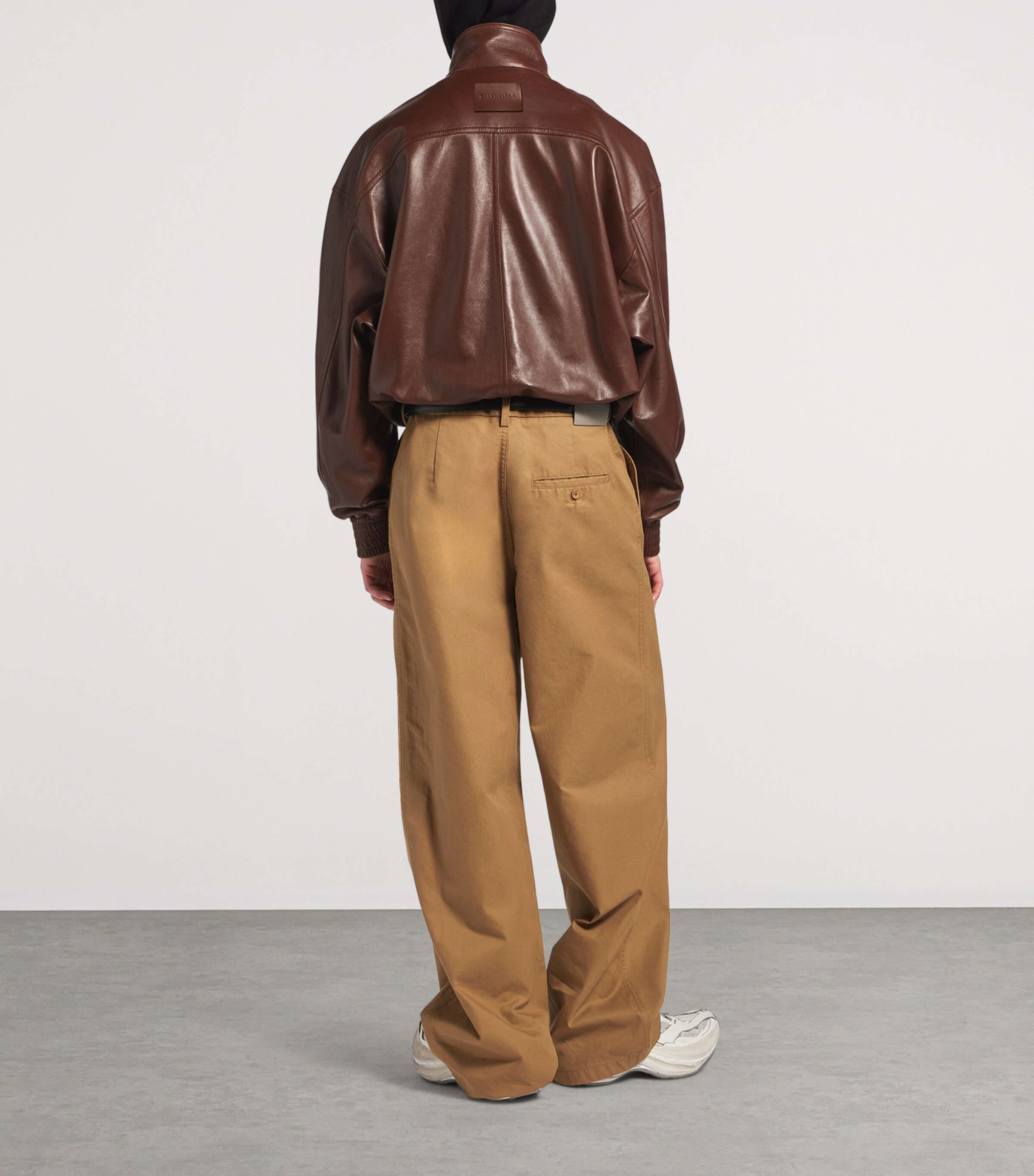 Balenciaga Mens Leather Blouson Jacket Image 3