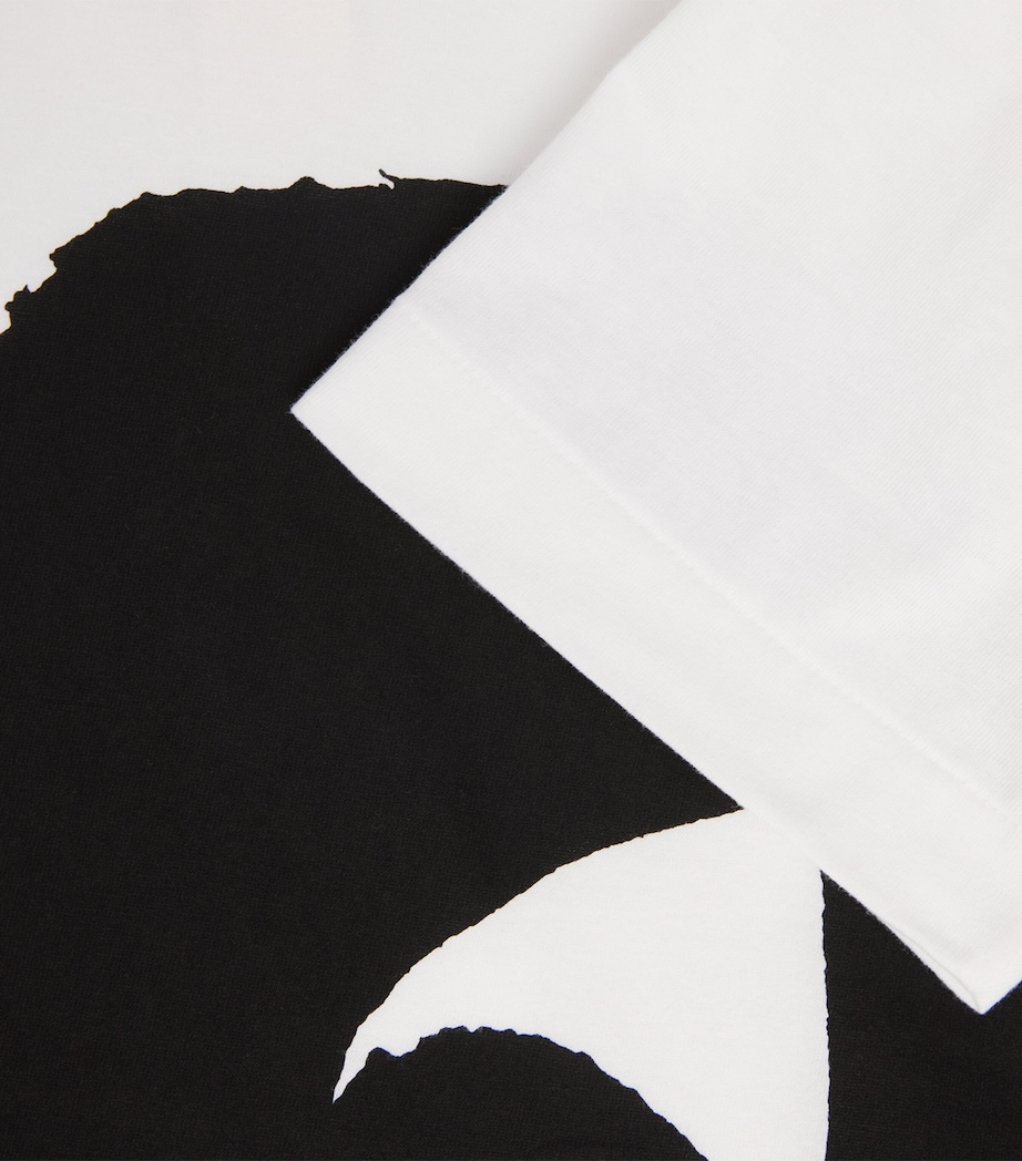 Comme Des Garçons Mens Cotton Bottom Corner Heart T-Shirt White/black Image 6