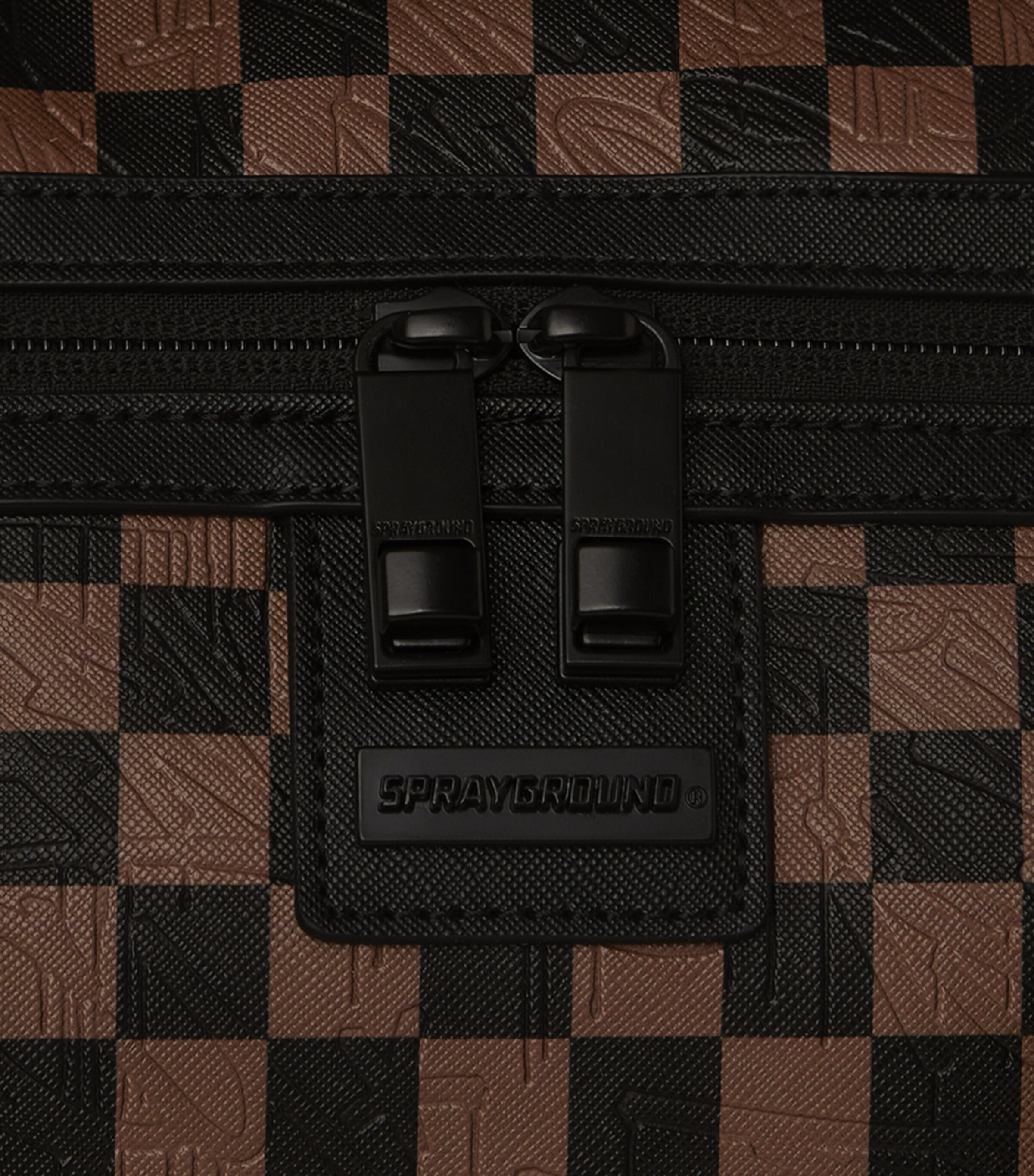 Embossed Check Holdall BROWN Image 8