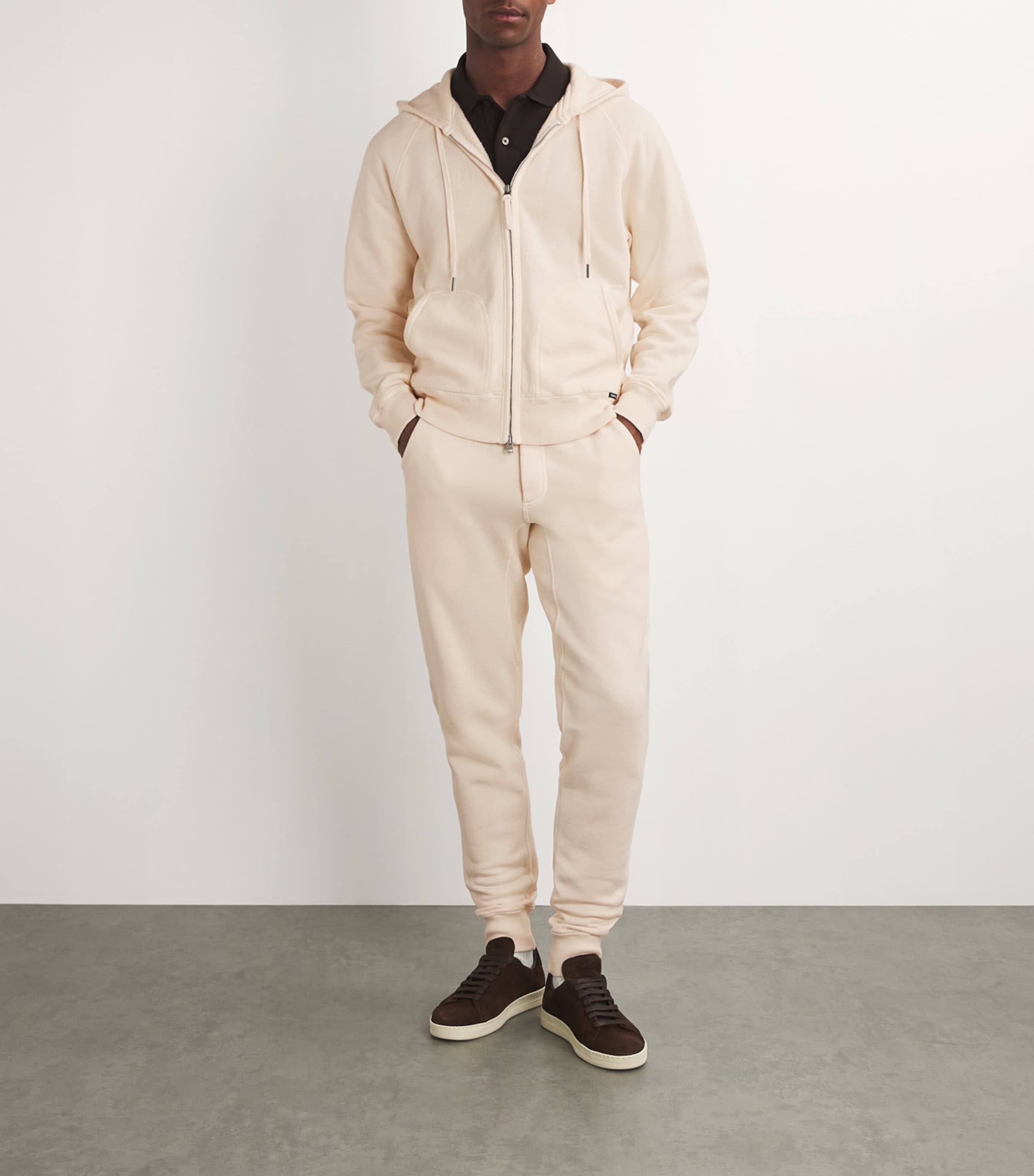 パーカー・フーディ Tom Ford Beige Cotton Hoodie Sweatshirt TOM FORD Cotton Garment-Dyed Hoodie | Harrods UK