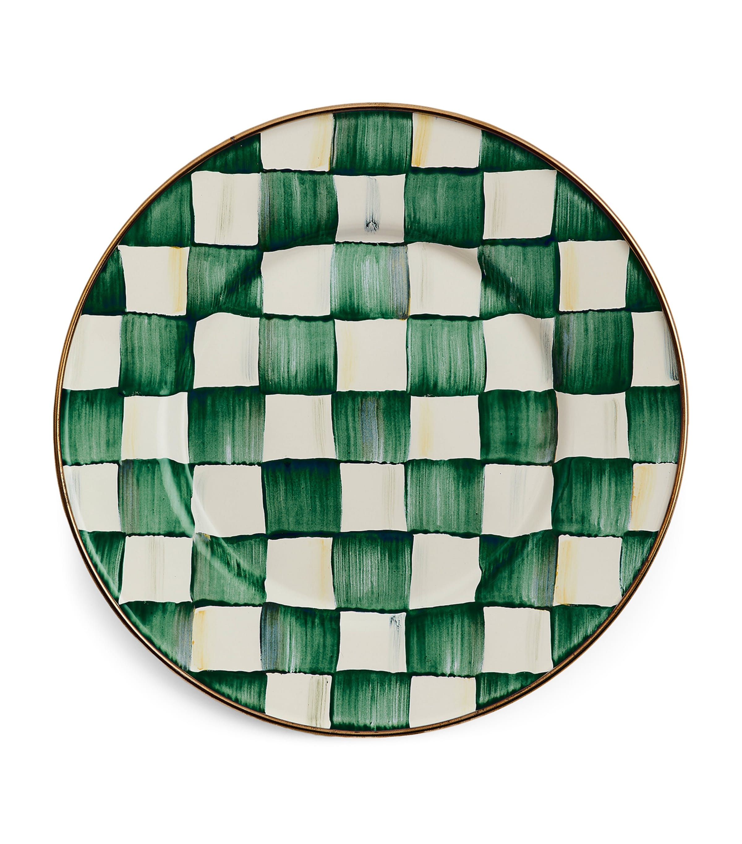 Emerald Check Salad Plate (20cm) GREEN Image 1