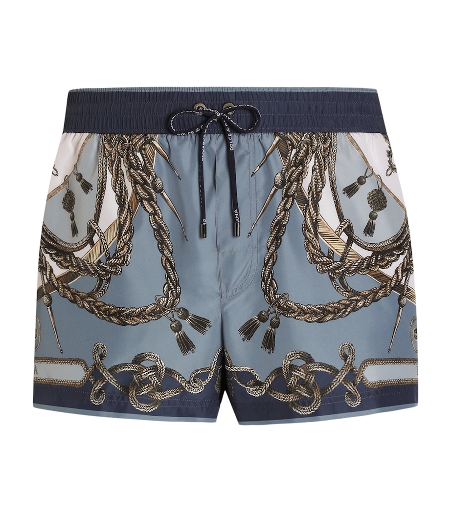 Dolce&Gabbana Mens Printed Swim Shorts Corde/nappe F. Image 1
