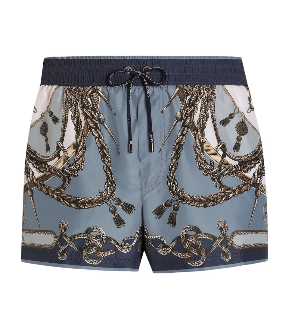 Dolce&Gabbana Cargo Print Swim Shorts Corde/nappe F.
