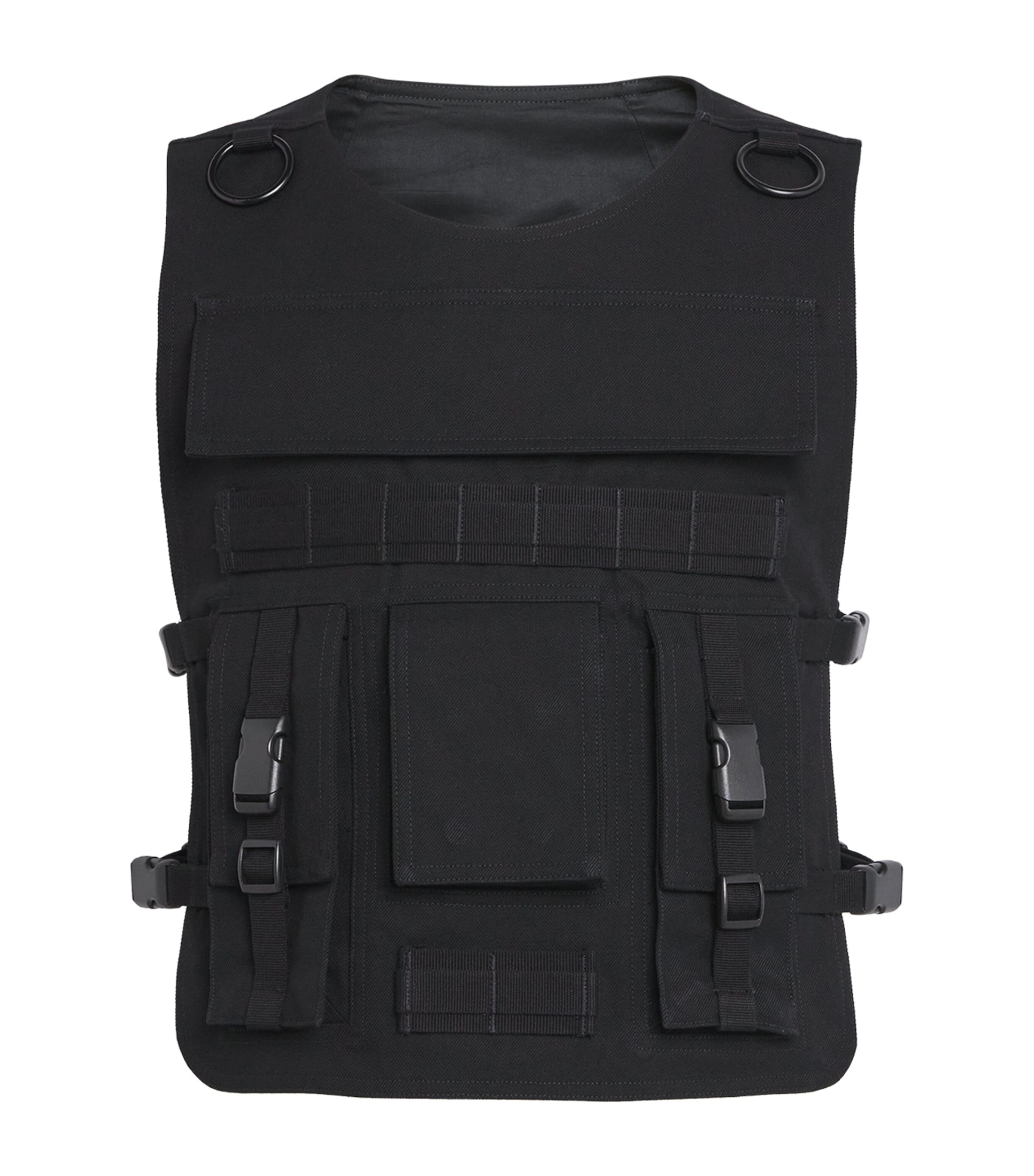 Rick Owens Cotton Ammo Vest In Black