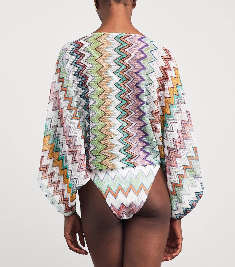 Metallic-Thread Zigzag Crop Top SM9X5MULTICOLOUR Image 5