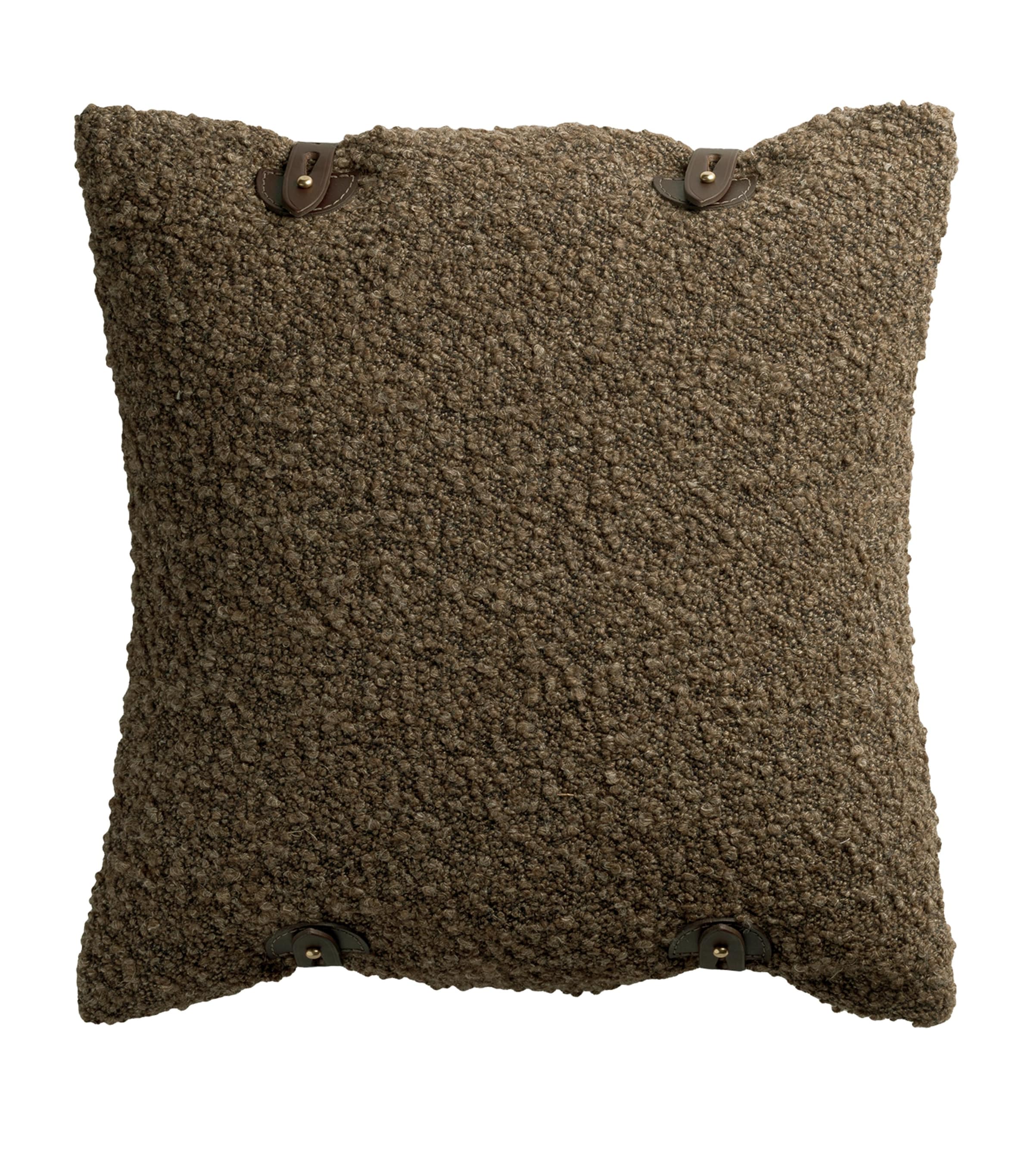 Wool-Blend Attenborough Buckle Cushion (45cm x 45cm) HYENA Image 5