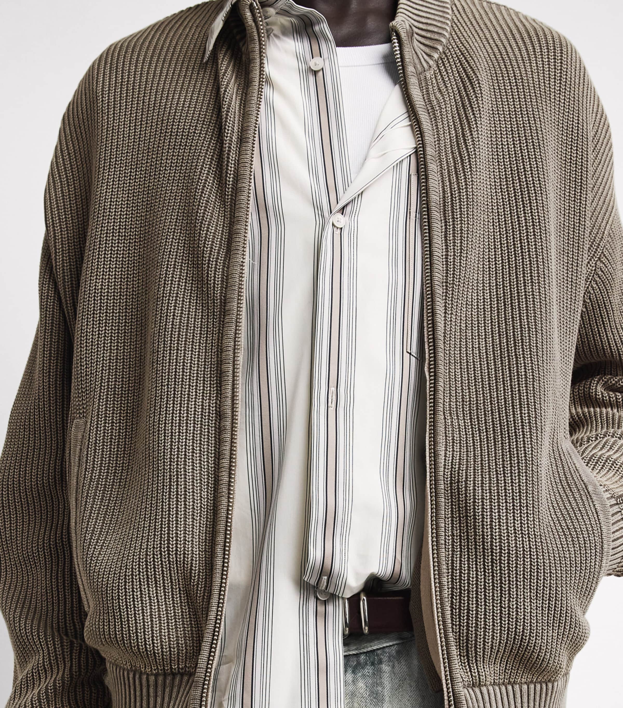 Won Hundred Mens Cotton Knitted Bradley Cardigan Rock Ridge Image 3