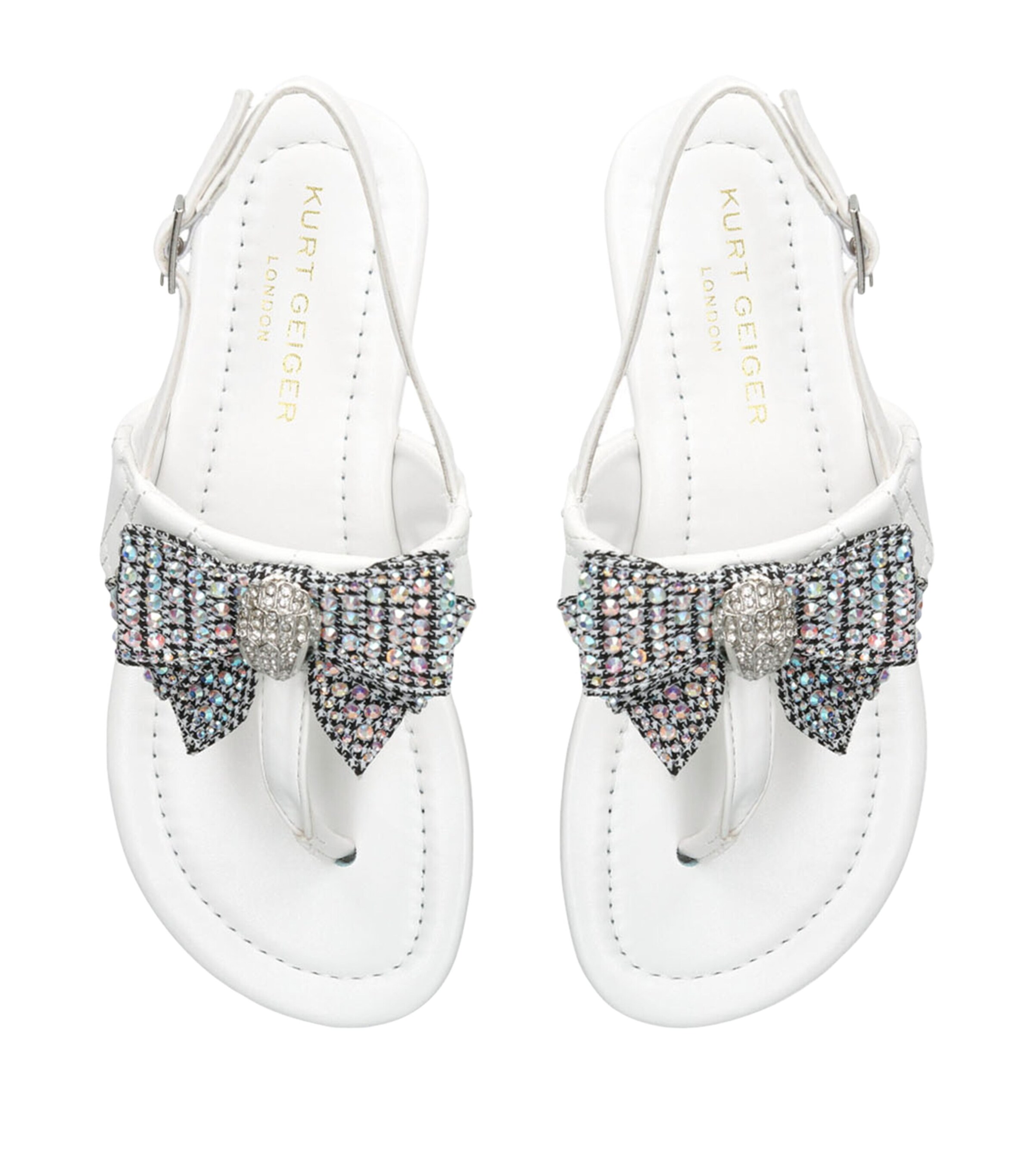 Kurt Geiger London Mini Kensington T-Bar Sandals White Image 4
