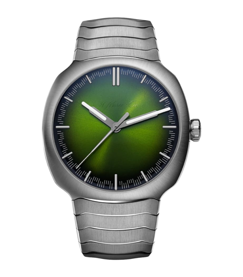 Stainless Steel Streamliner Centre Seconds Watch 40mm GREEN Image 1