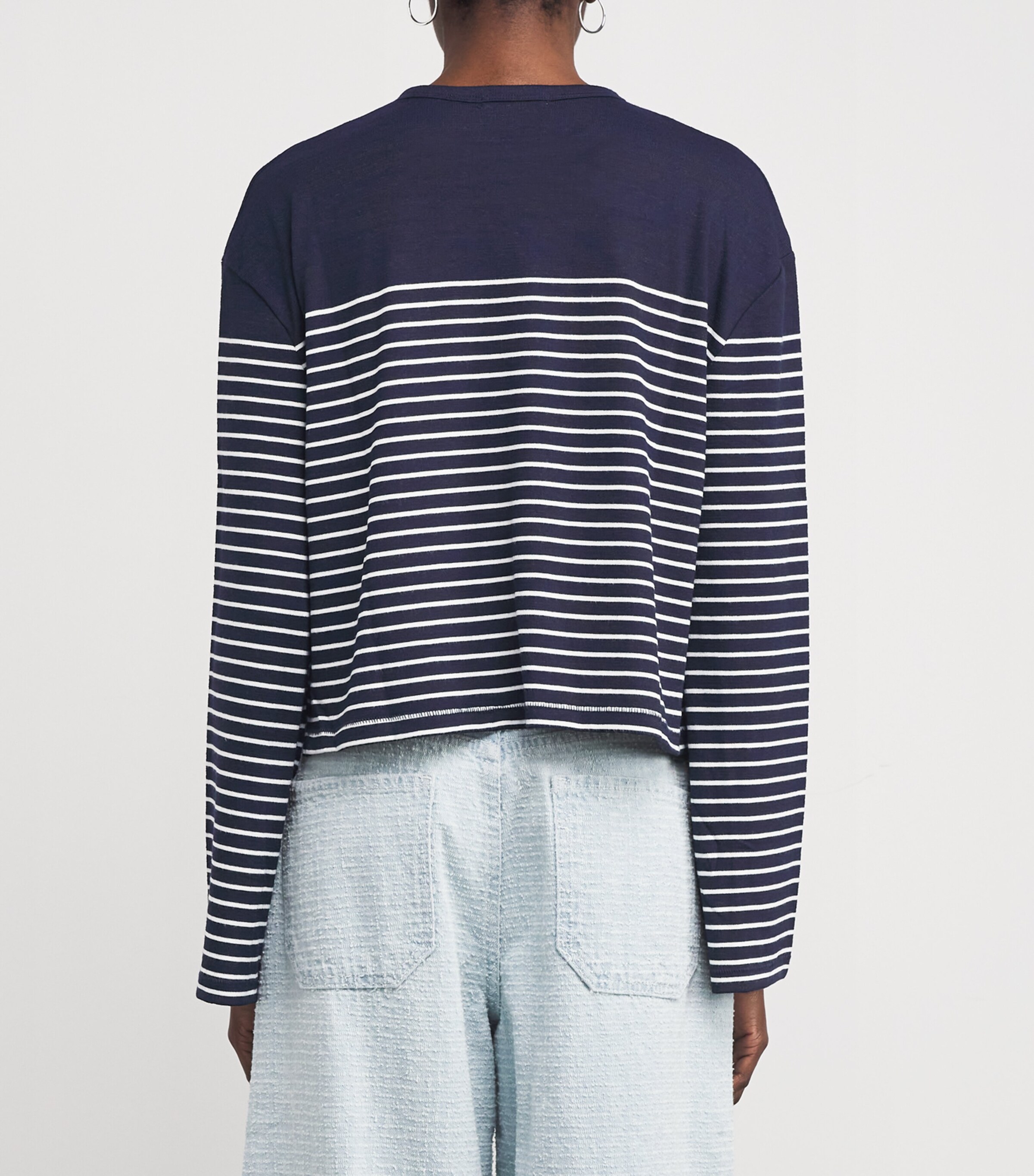Rag & Bone Womens Long-Sleeve The Knit T-Shirt Nvyivry Image 4