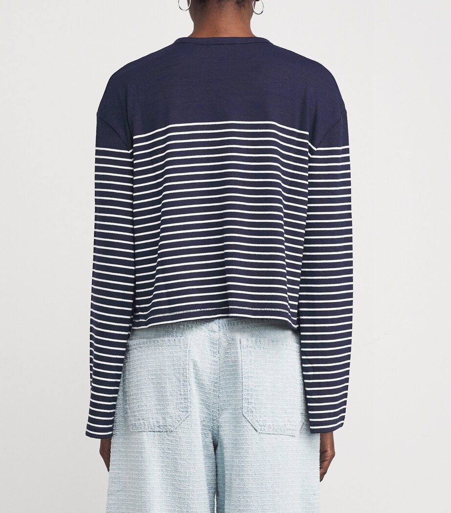 Rag & Bone Womens Long-Sleeve The Knit T-Shirt Nvyivry Image 4
