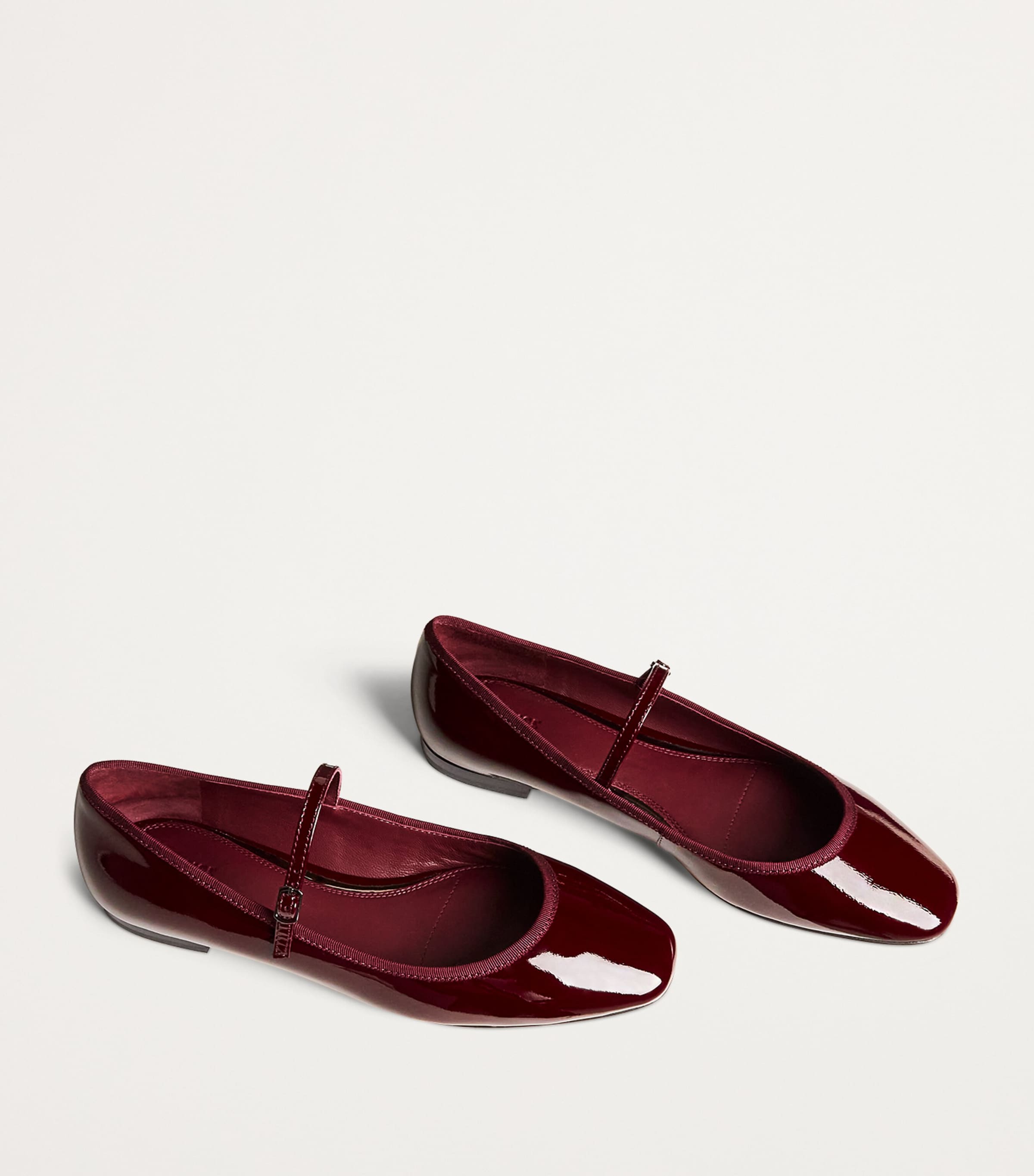 PAIGE Patent Leather Jolie Ballet Flats Oxblood Patent Image 7
