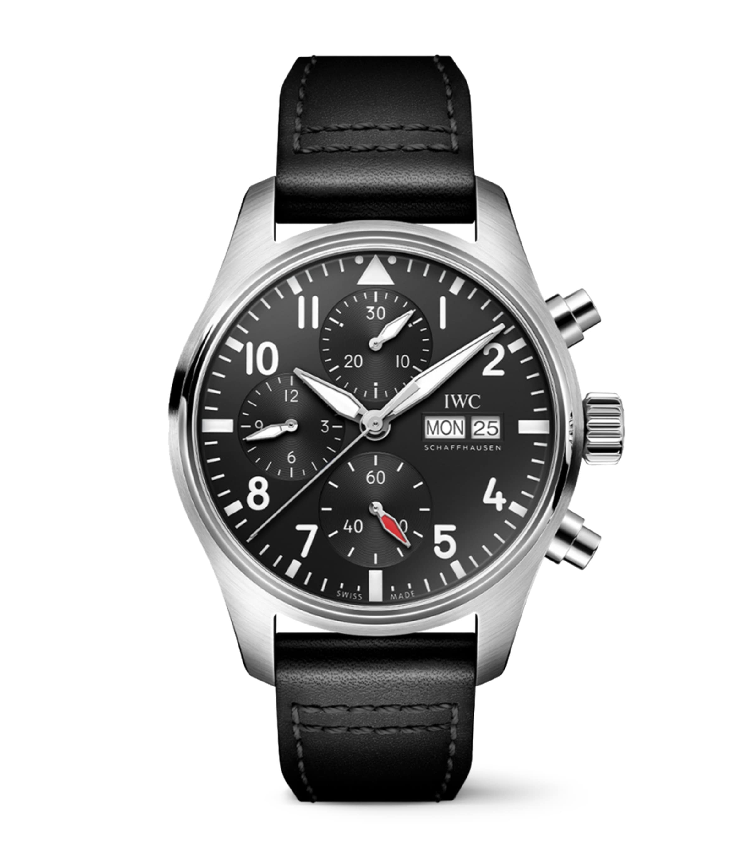 Stainless Steel Pilot’s Chronograph Watch 41mm BLACK Image 1