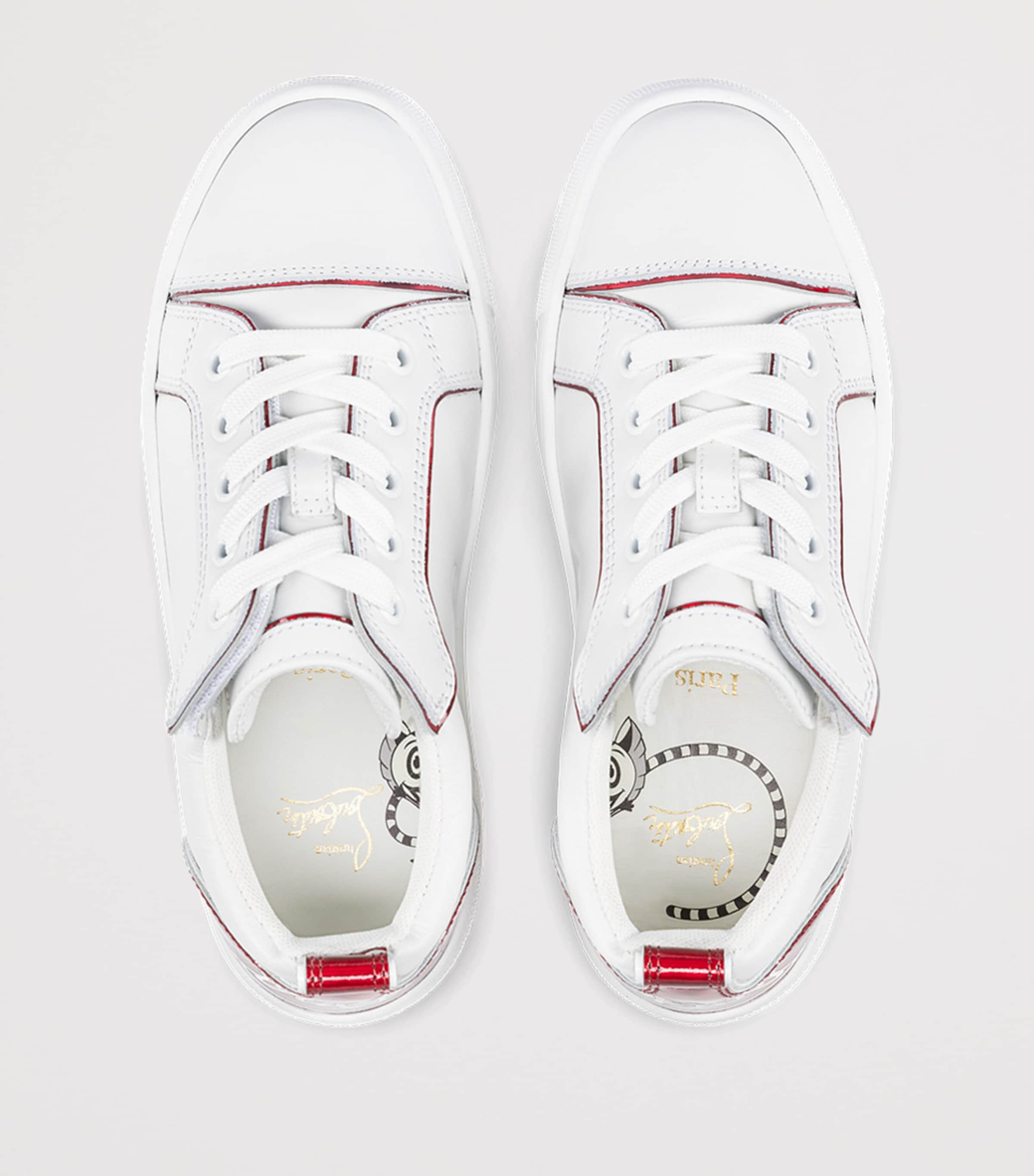 Christian Louboutin Kids 퍼니토 가죽 스니커즈