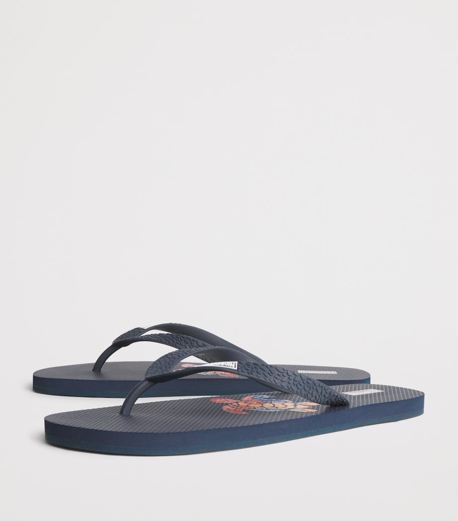 Vilebrequin Turtle Flip Flops Bleu Marine Image 3