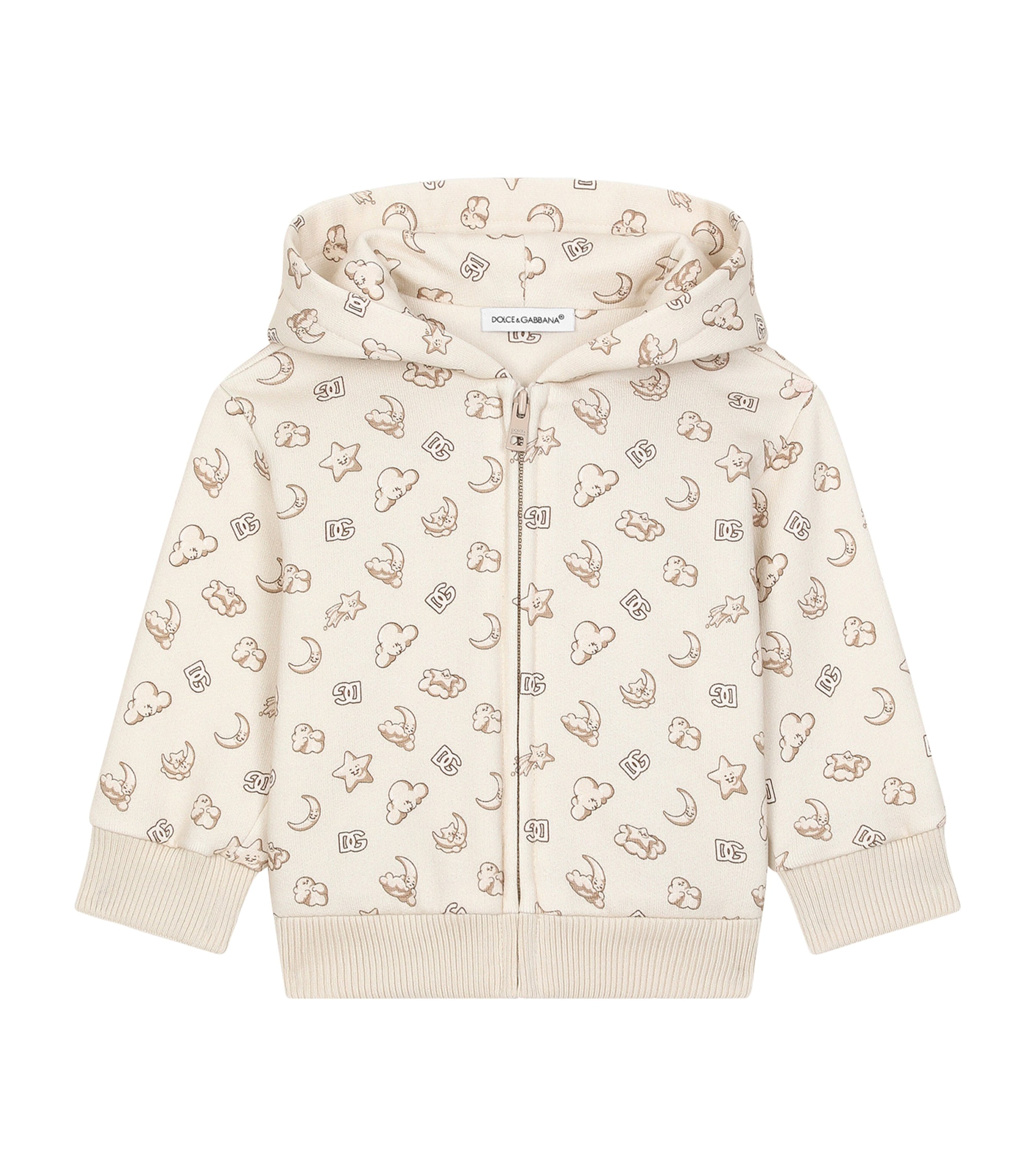Dolce & Gabbana Sweat-shirt En Jersey Avec Capuche Et Imprimé Étoiles Et Lunes