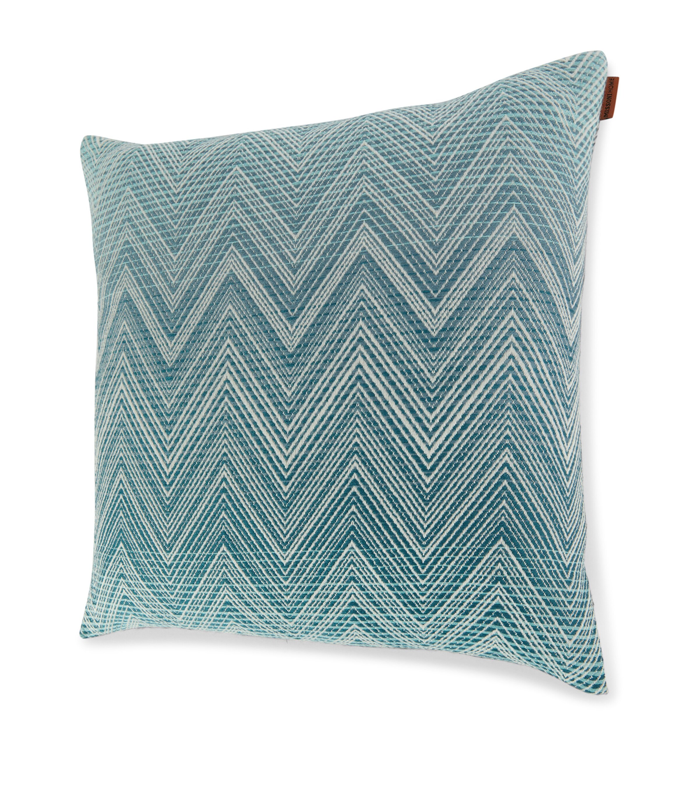 Missoni Home Wool Timmy Cushion (40cm x 40cm) Teal/white Image 3